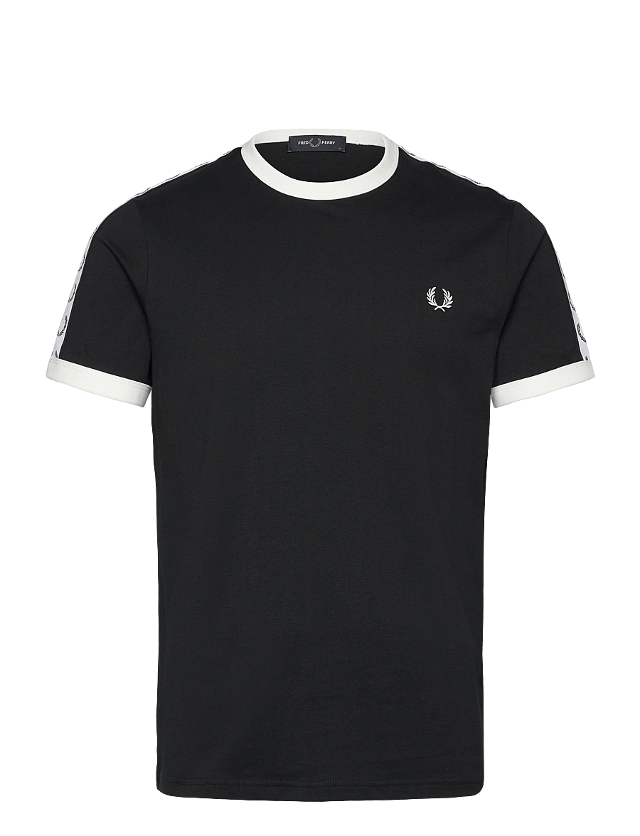 Fred Perry - TAPED RINGER T-SHIRT - kurzärmelig - black - 1