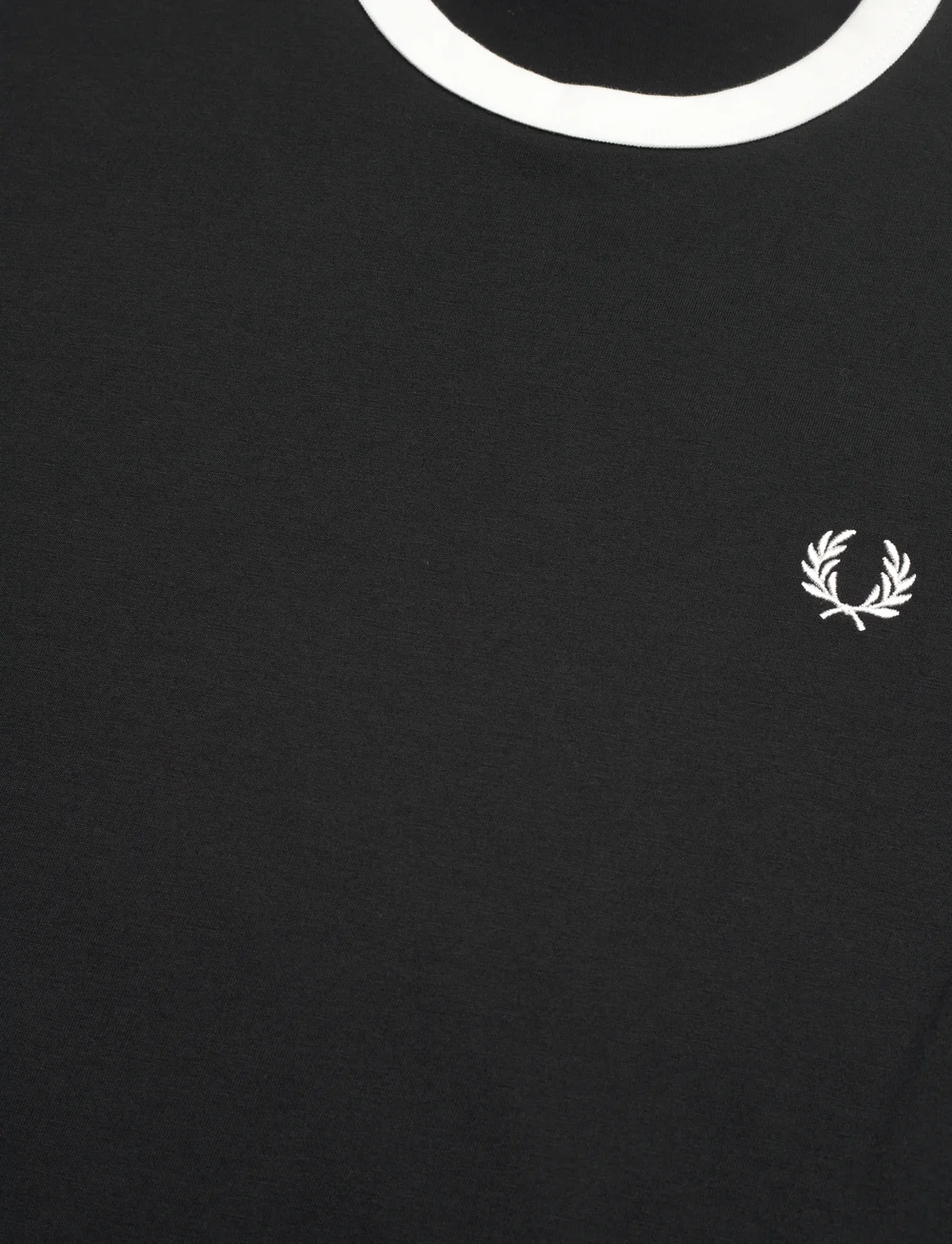 Fred Perry - TAPED RINGER T-SHIRT - lühikeste varrukatega t-särgid - black - 2