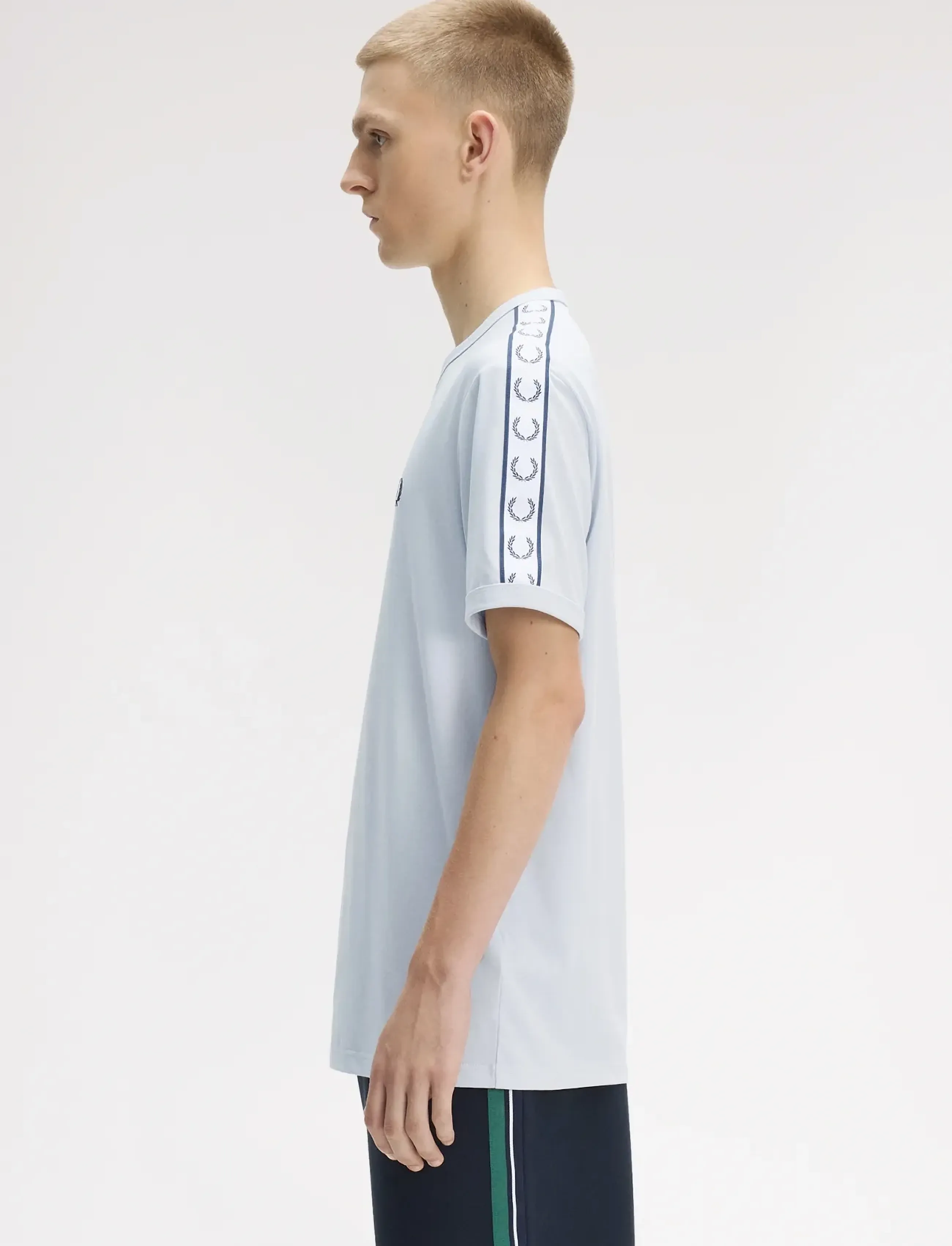 Fred Perry - TAPED RINGER T-SHIRT - stutterma bolir - dusky blue - 5