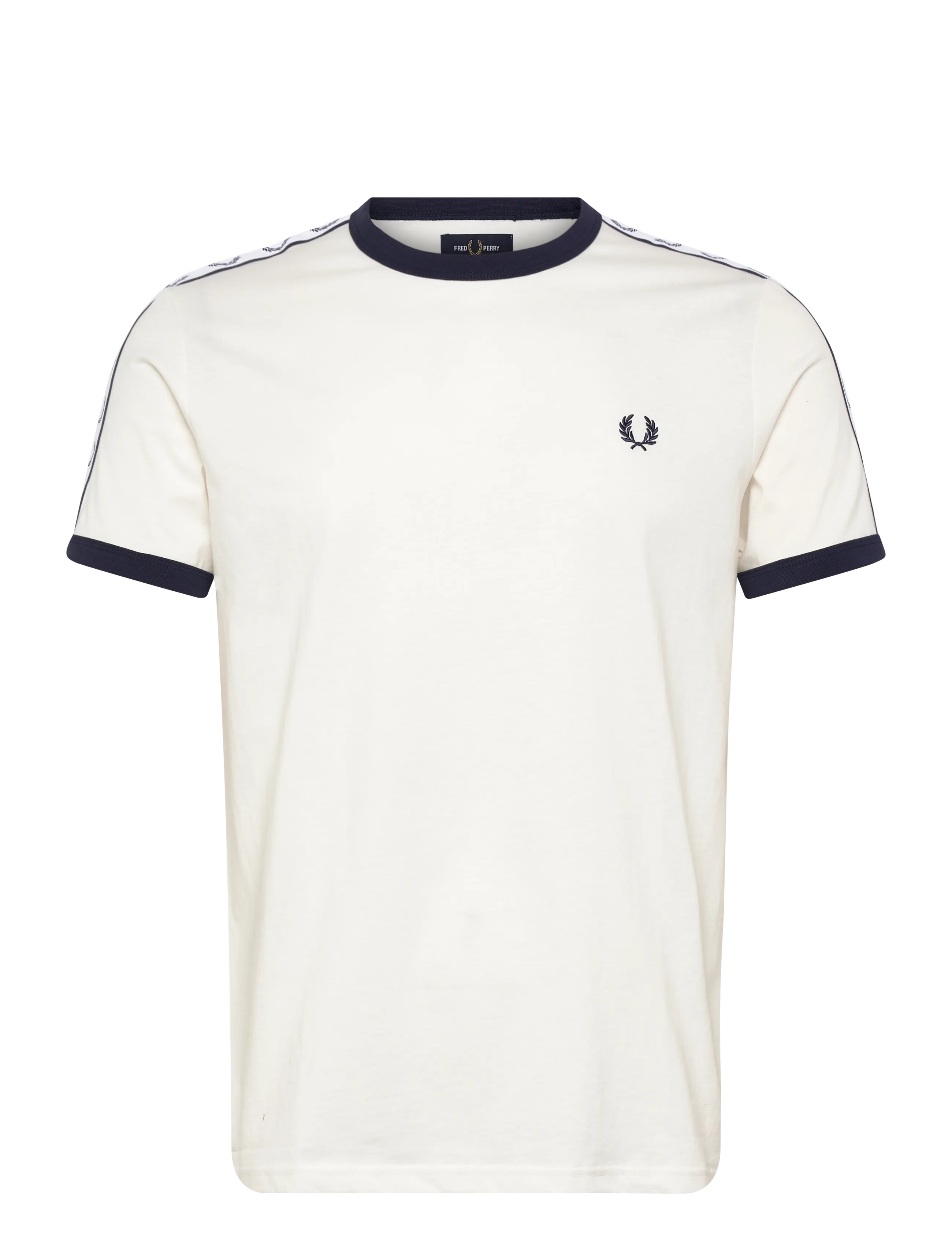 Fred Perry TAPED RINGER T-SHIRT - Klær - SNOW WHITE / white