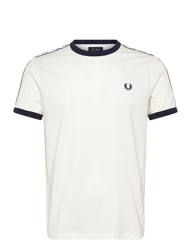 Fred Perry - TAPED RINGER T-SHIRT - kurzärmelig - snow white - 1