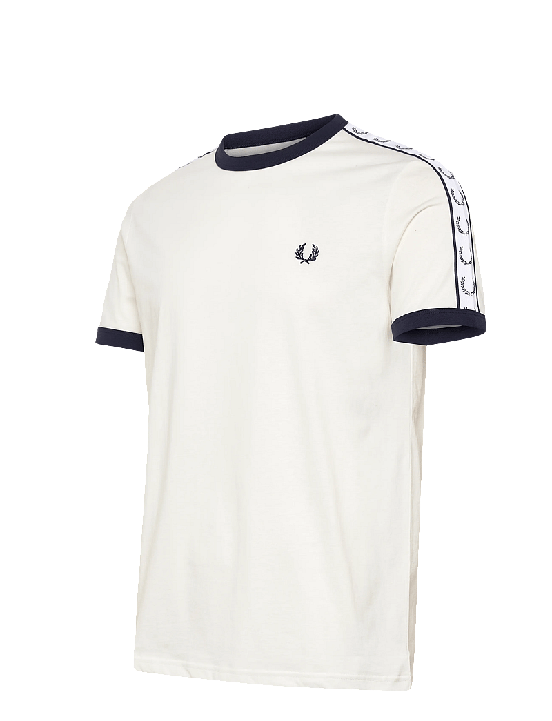Fred Perry - TAPED RINGER T-SHIRT - kurzärmelig - snow white - 3