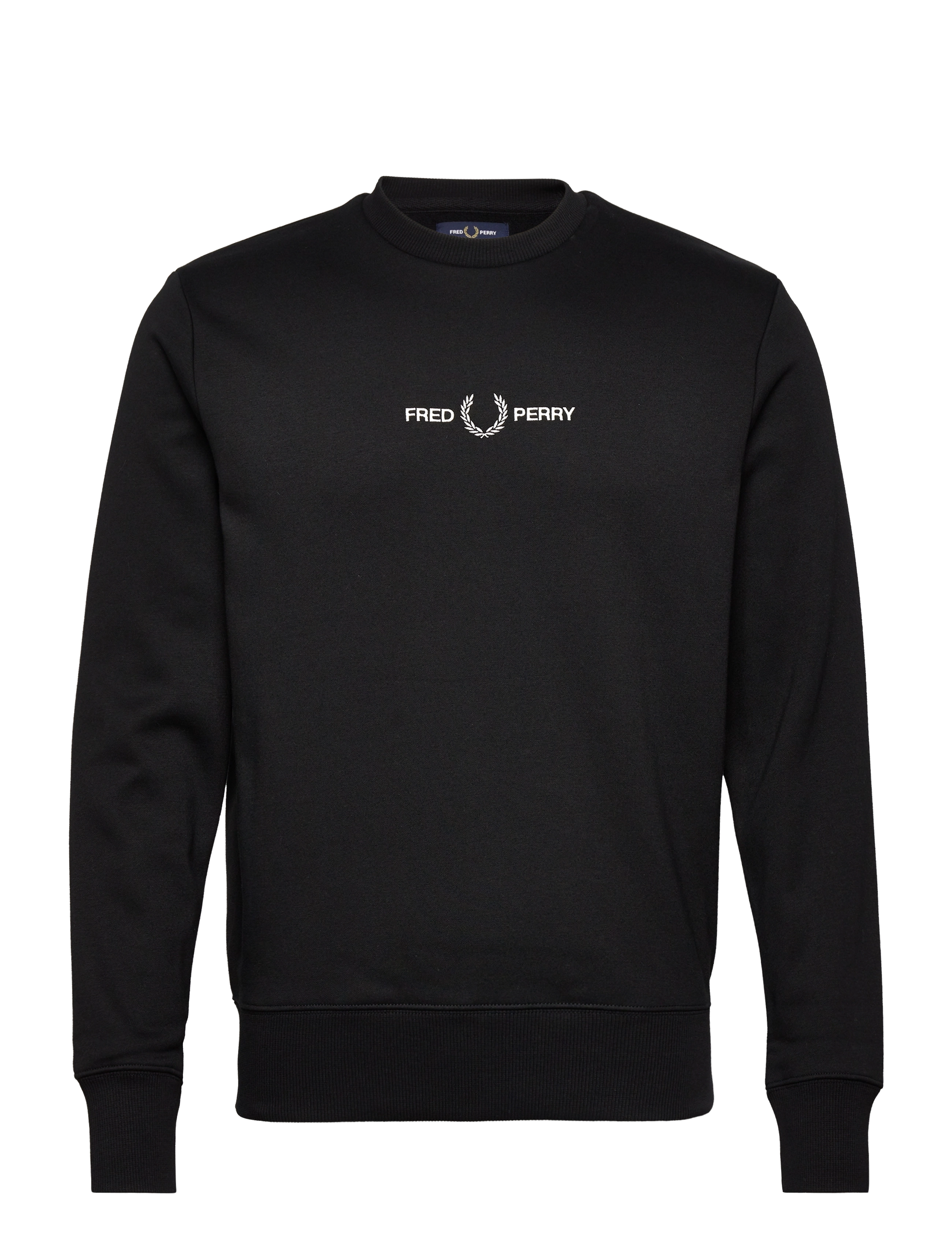 Fred Perry EMBROIDERED SWEATSHIRT - Sweatshirts - BLACK / black
