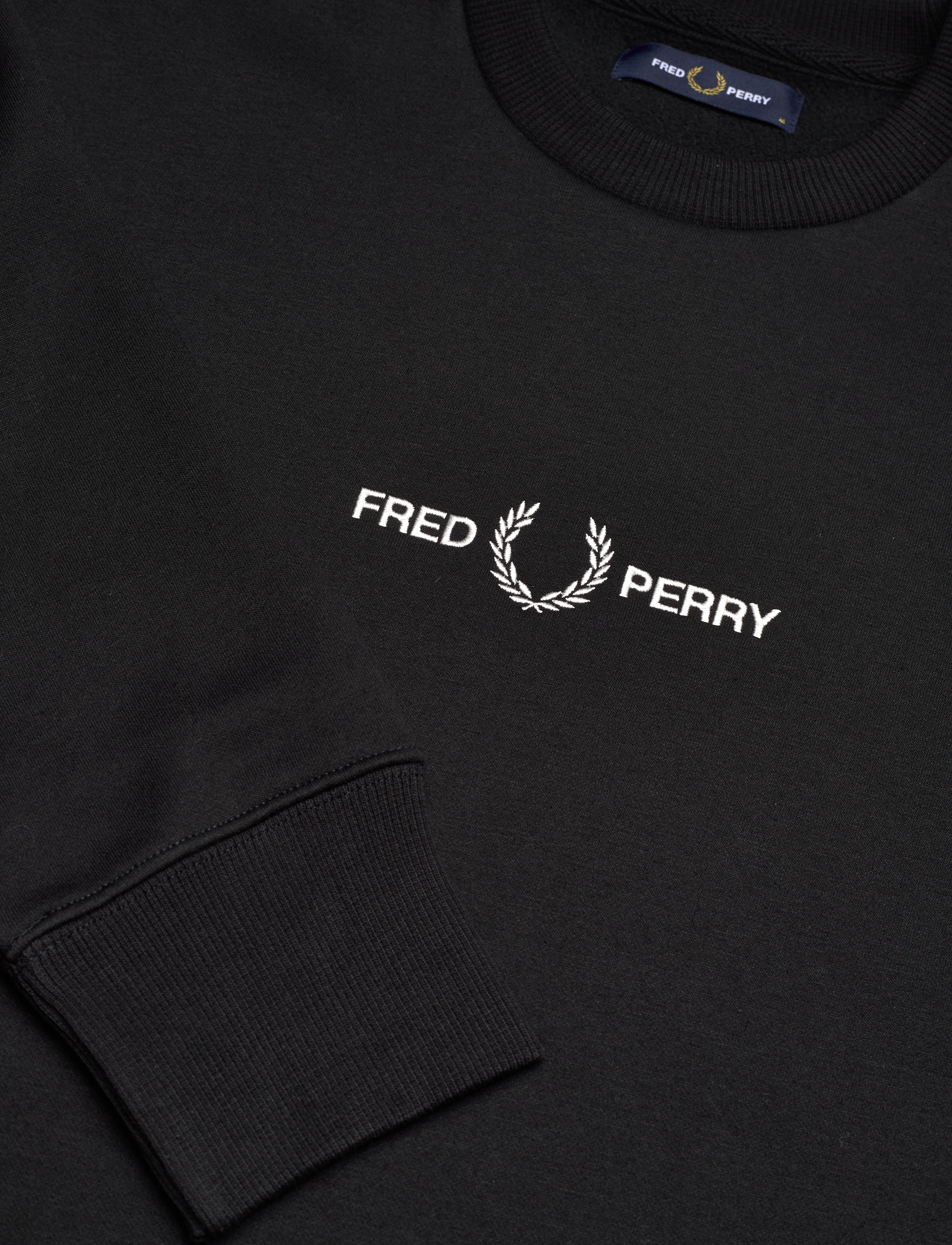 Fred Perry - EMBROIDERED SWEATSHIRT - sweatshirts - black - 2