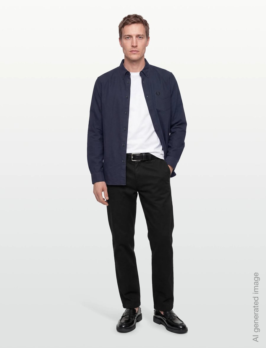 Fred Perry - OXFORD SHIRT - oxford-hemden - dark airforce - 0