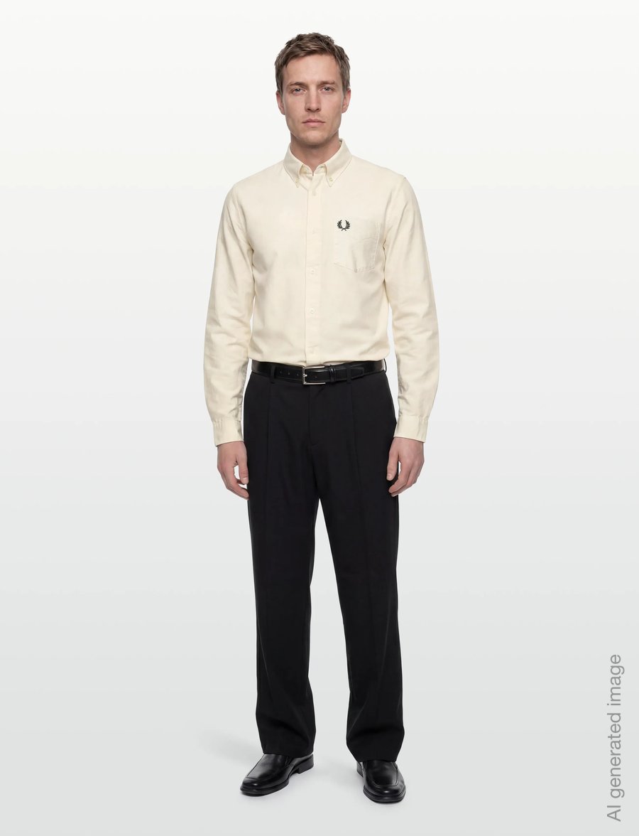 Fred Perry - OXFORD SHIRT - oxford skjorter - ecru/grassroots - 0