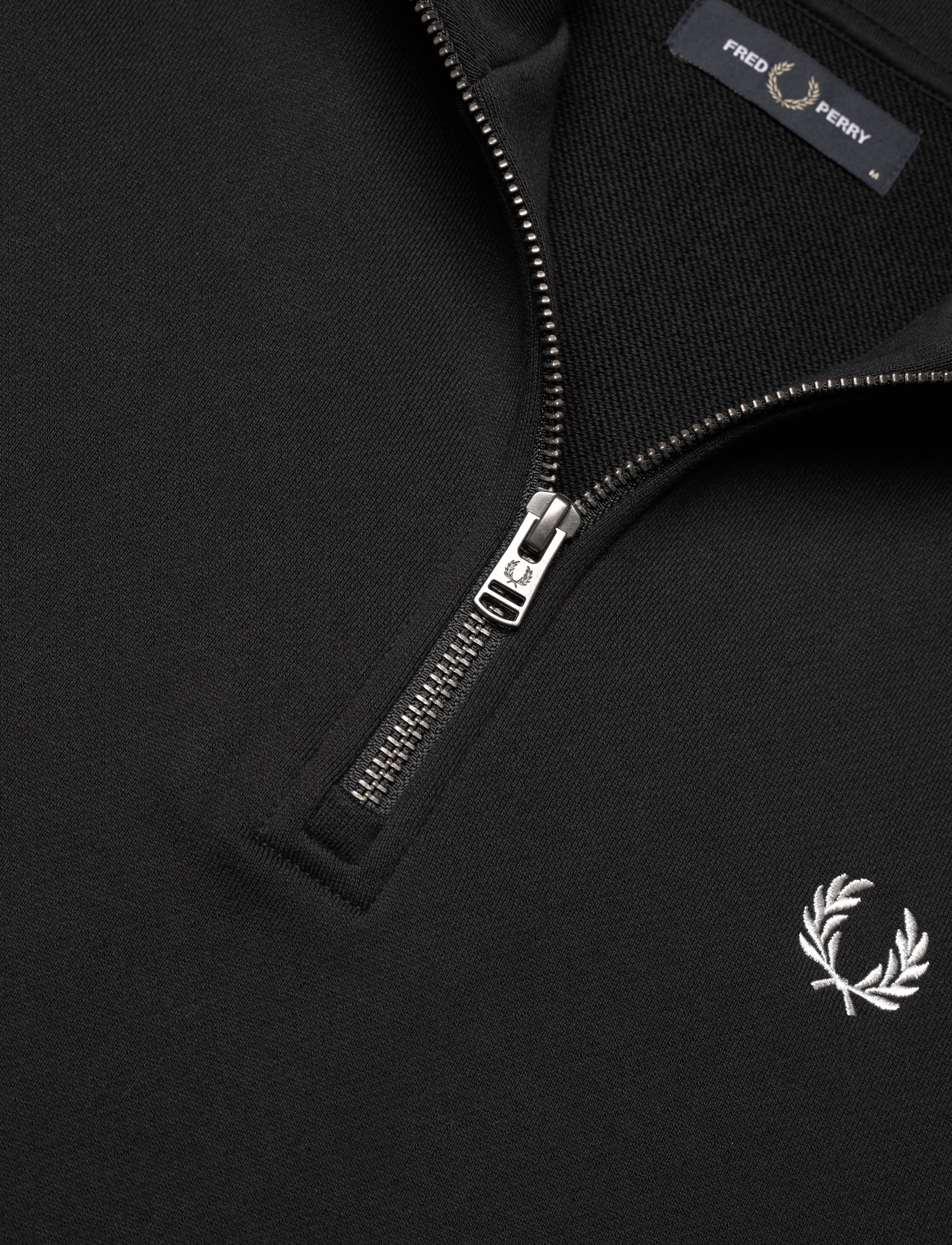 Fred Perry - TIPPED HALF ZIP SWEAT - black - 2