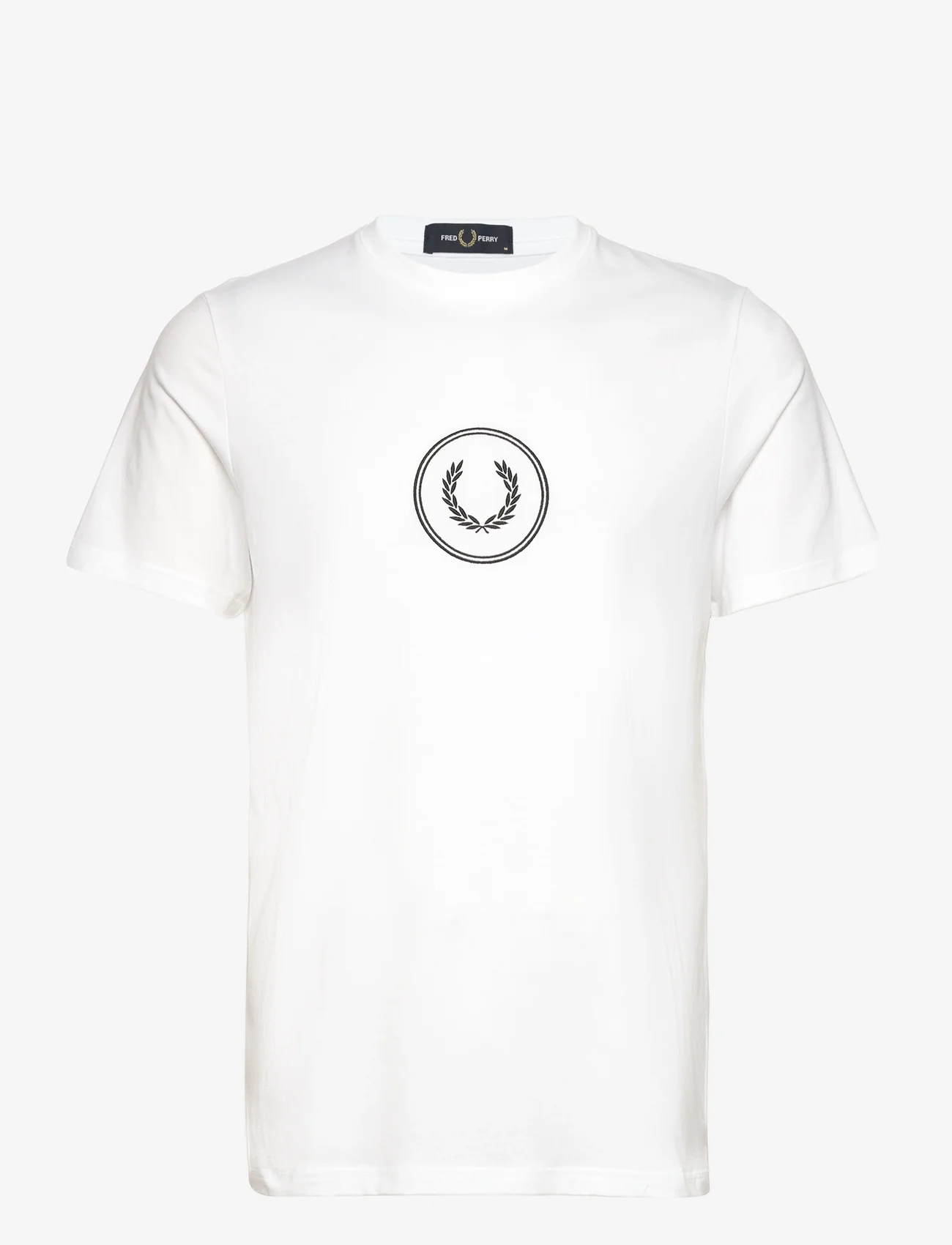 Fred Perry - CIRCLE BRANDING T-SHIRT - kortærmede t-shirts - white - 0
