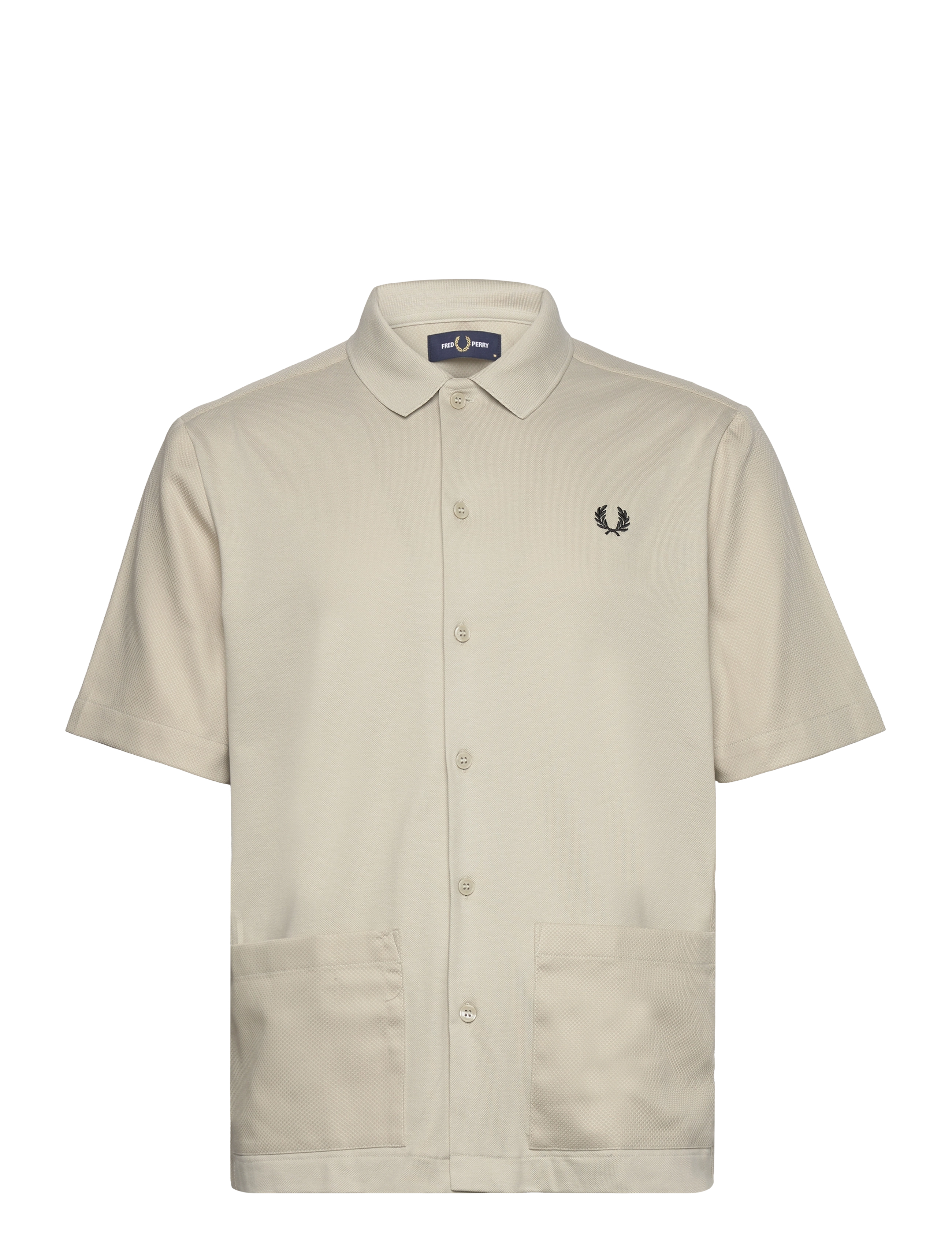 PIQUE PANEL SHIRT - LIGHT OYSTER