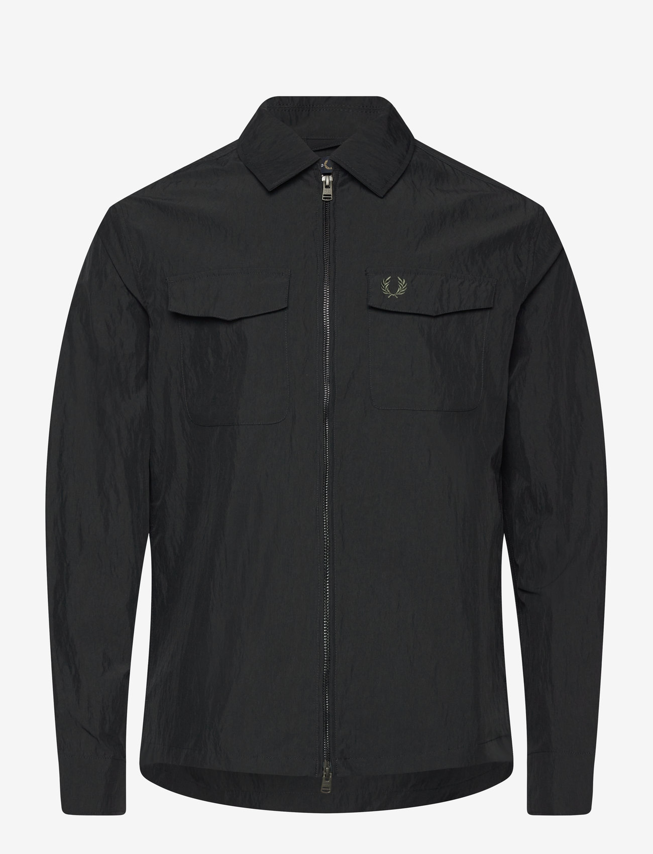 Fred Perry - ZIP THROUGH OVERSHIRT - efterårsjakker - black - 0