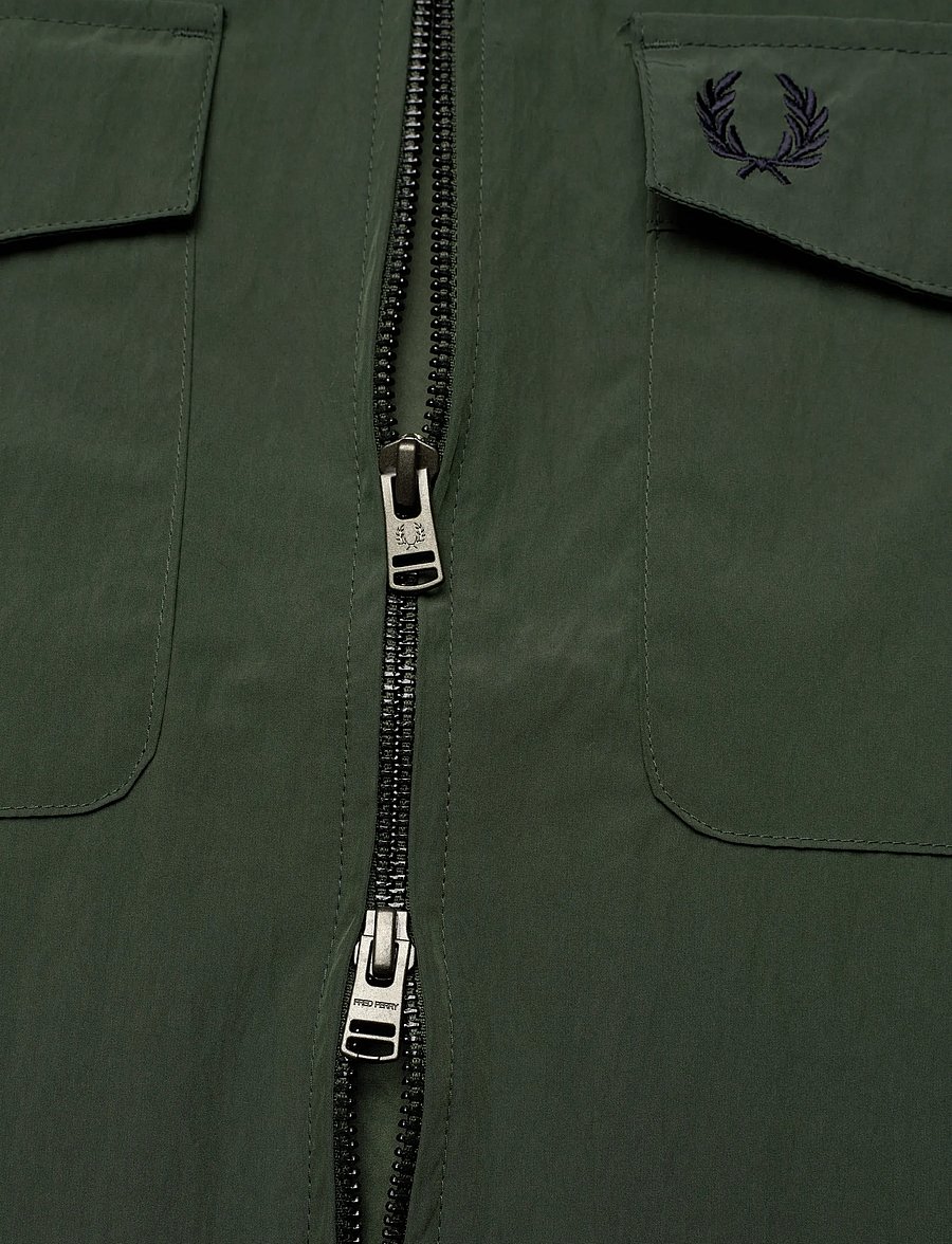 Fred Perry - ZIP THROUGH OVERSHIRT - höstjackor - court green - 4