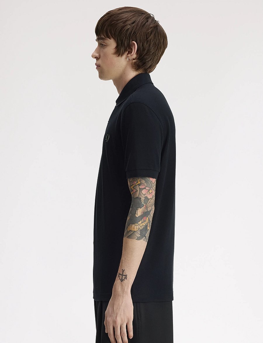 Fred Perry - THE FRED PERRY SHIRT - kurzärmelig - black / laurel wreath green - 3
