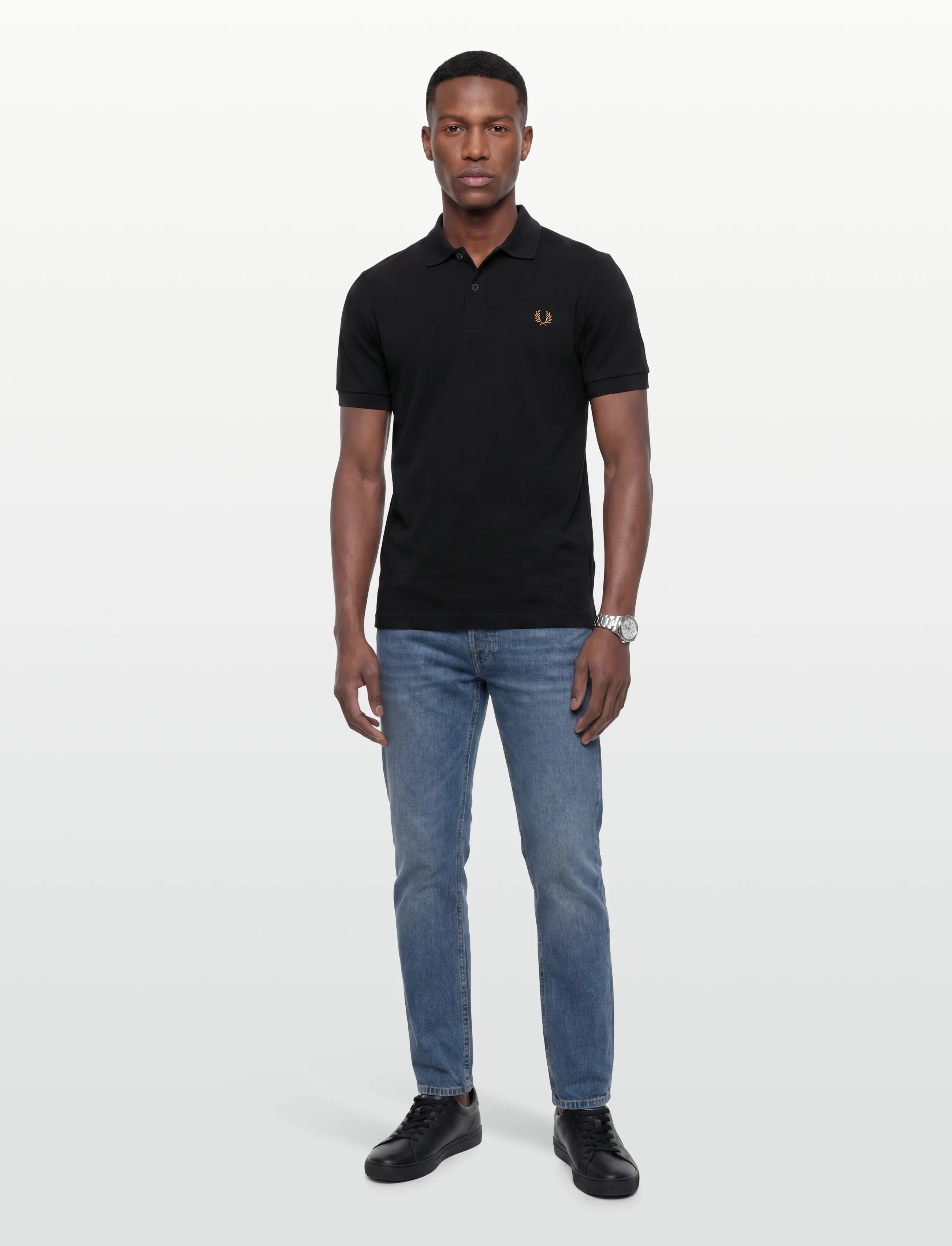 Fred Perry THE FRED PERRY SHIRT - Pikéer - BLACK/DARKCARAML / black