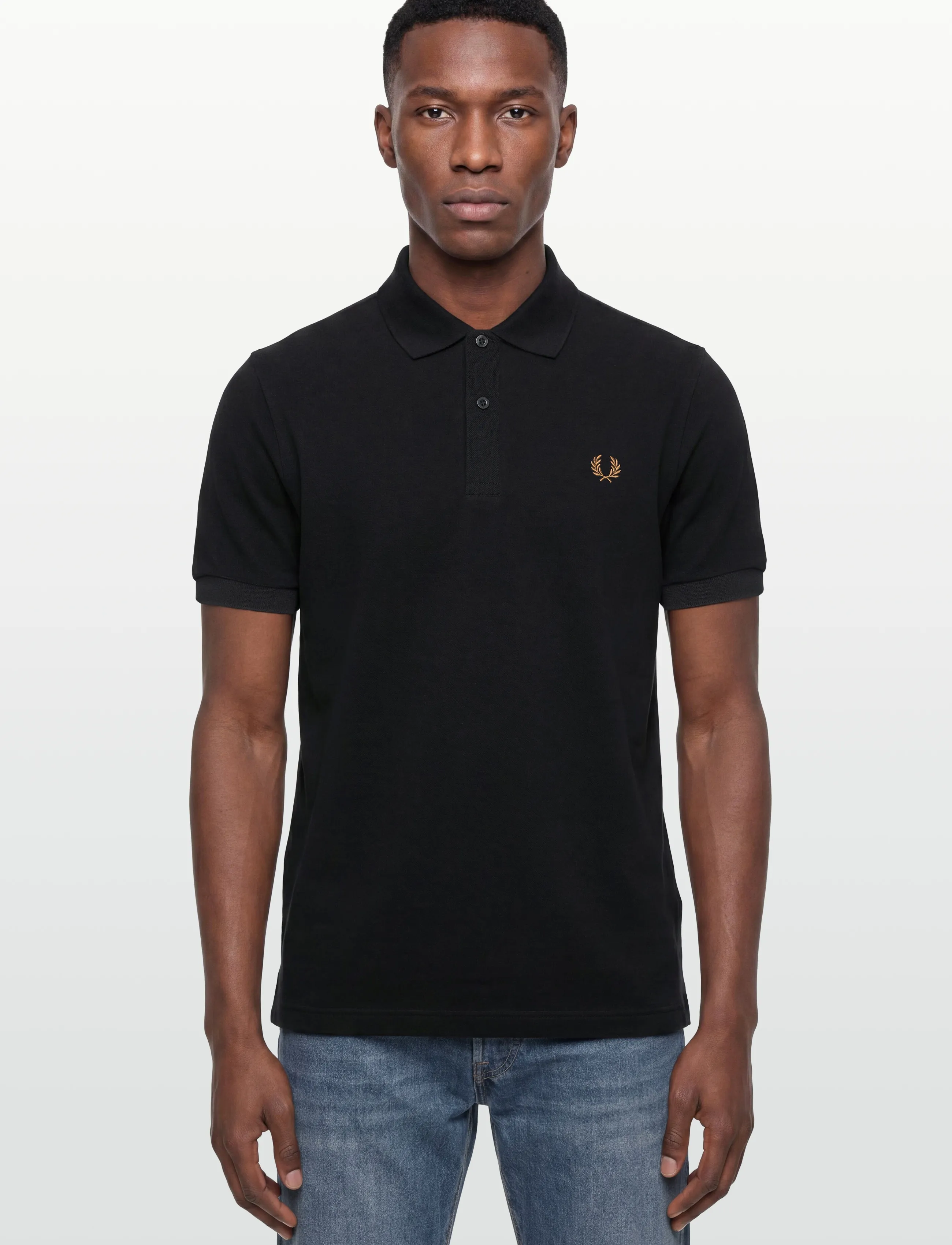 Fred Perry - THE FRED PERRY SHIRT - short-sleeved polos - black/darkcaraml - 3