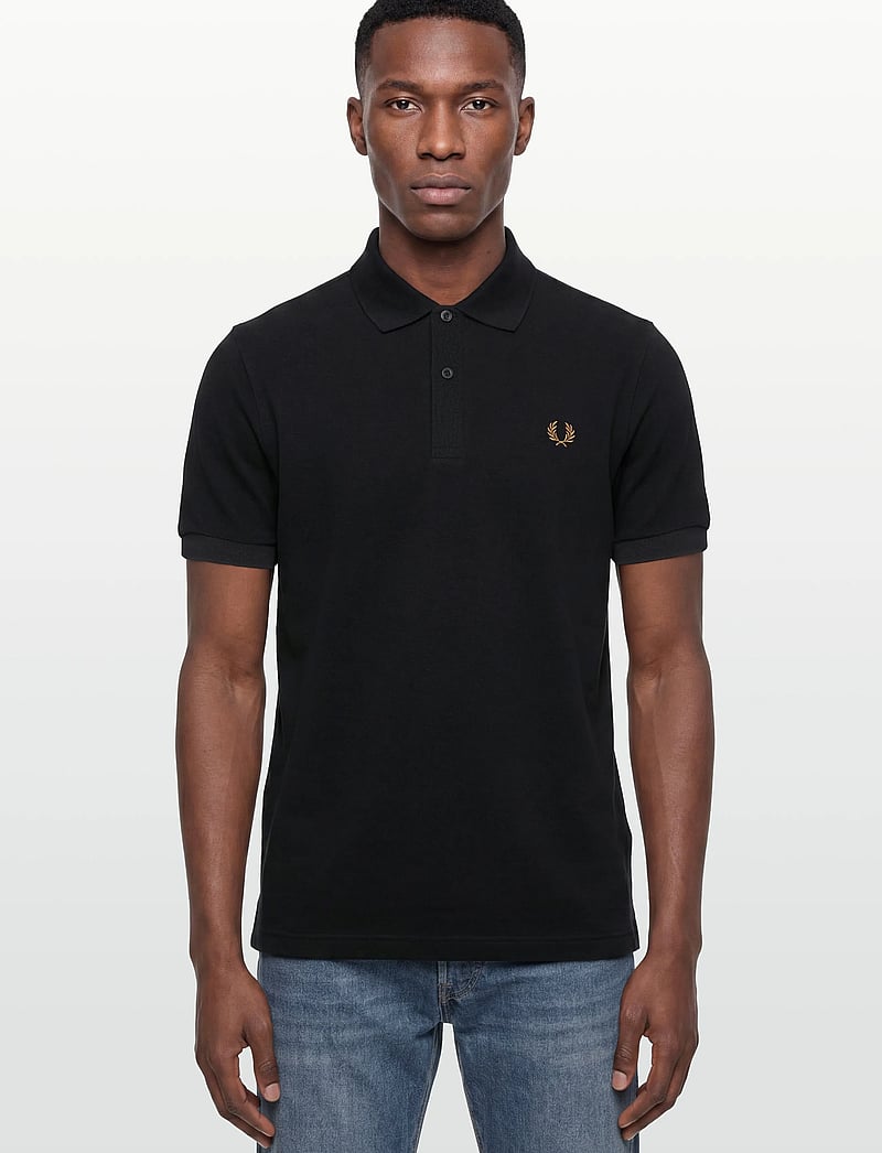 Fred Perry - THE FRED PERRY SHIRT - kortärmade pikéer - black/darkcaraml - 3