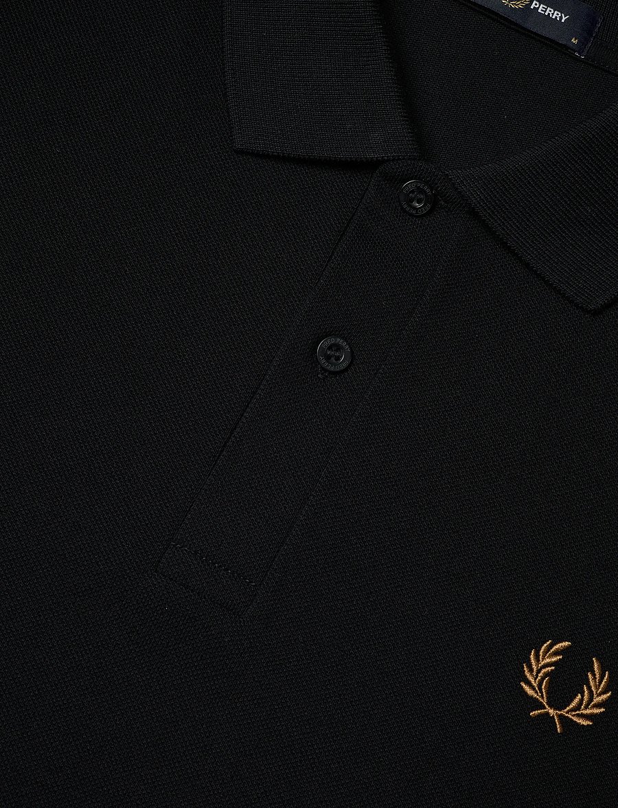 Fred Perry - THE FRED PERRY SHIRT - lühikeste varrukatega polod - black/darkcaraml - 5