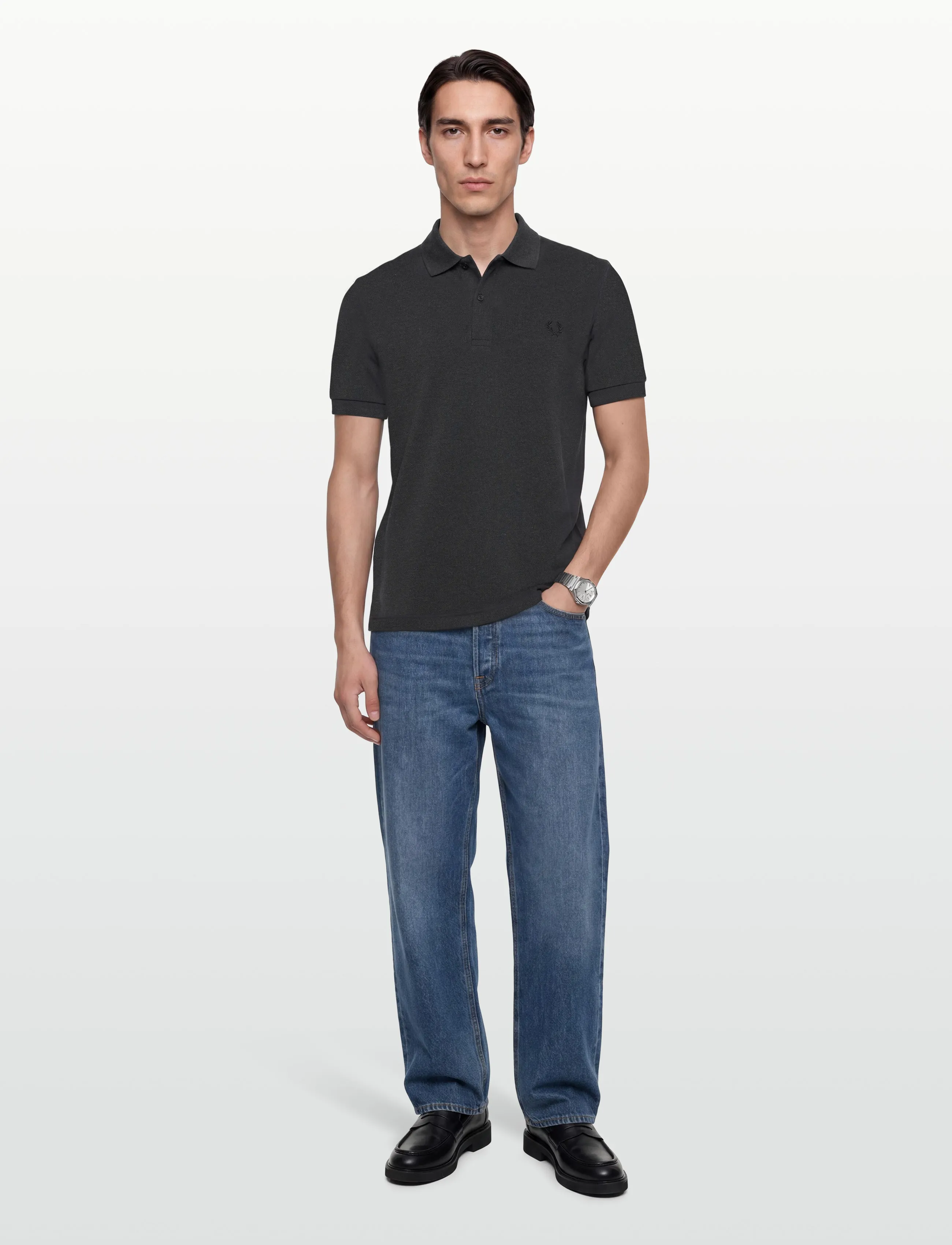 Fred Perry The Fred Perry Shirt, Mænd, Polo Shirt, Grå, Str: S
