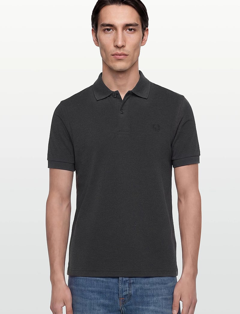 Fred Perry - THE FRED PERRY SHIRT - kortærmede poloer - charcoalmarl/blk - 3