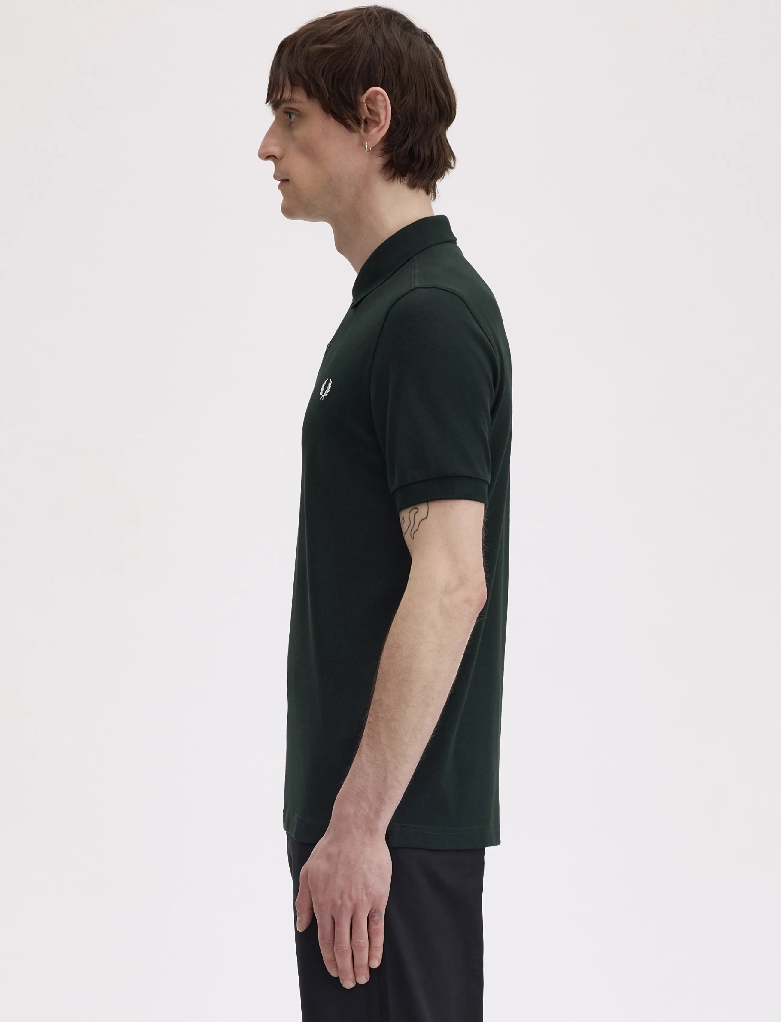 Fred Perry - THE FRED PERRY SHIRT - kurzärmelig - nightgreen/snwht - 3
