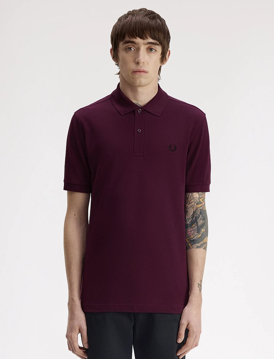 Fred Perry - THE FRED PERRY SHIRT - short-sleeved polos - plum/black - 0
