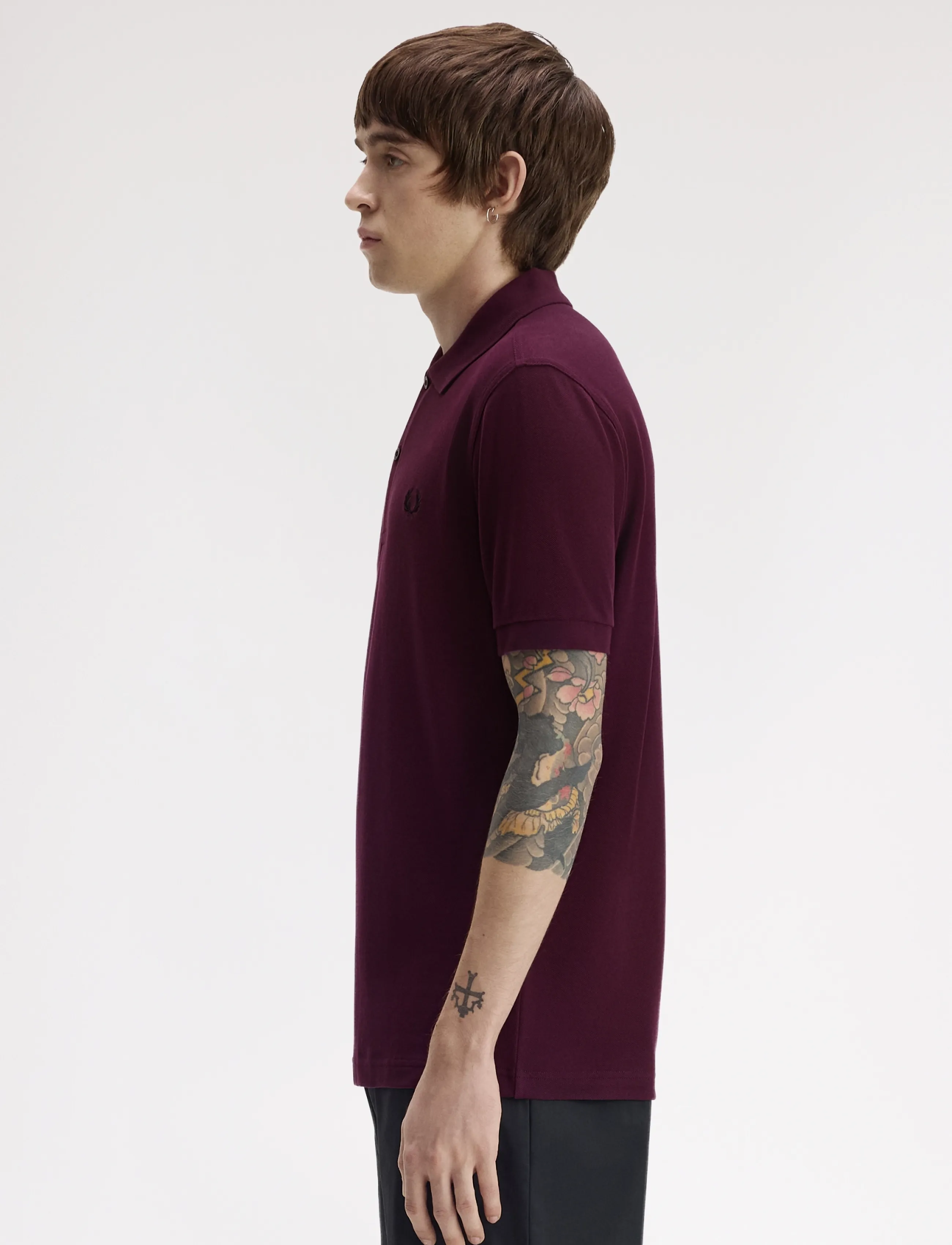Fred Perry - THE FRED PERRY SHIRT - short-sleeved polos - plum/black - 3