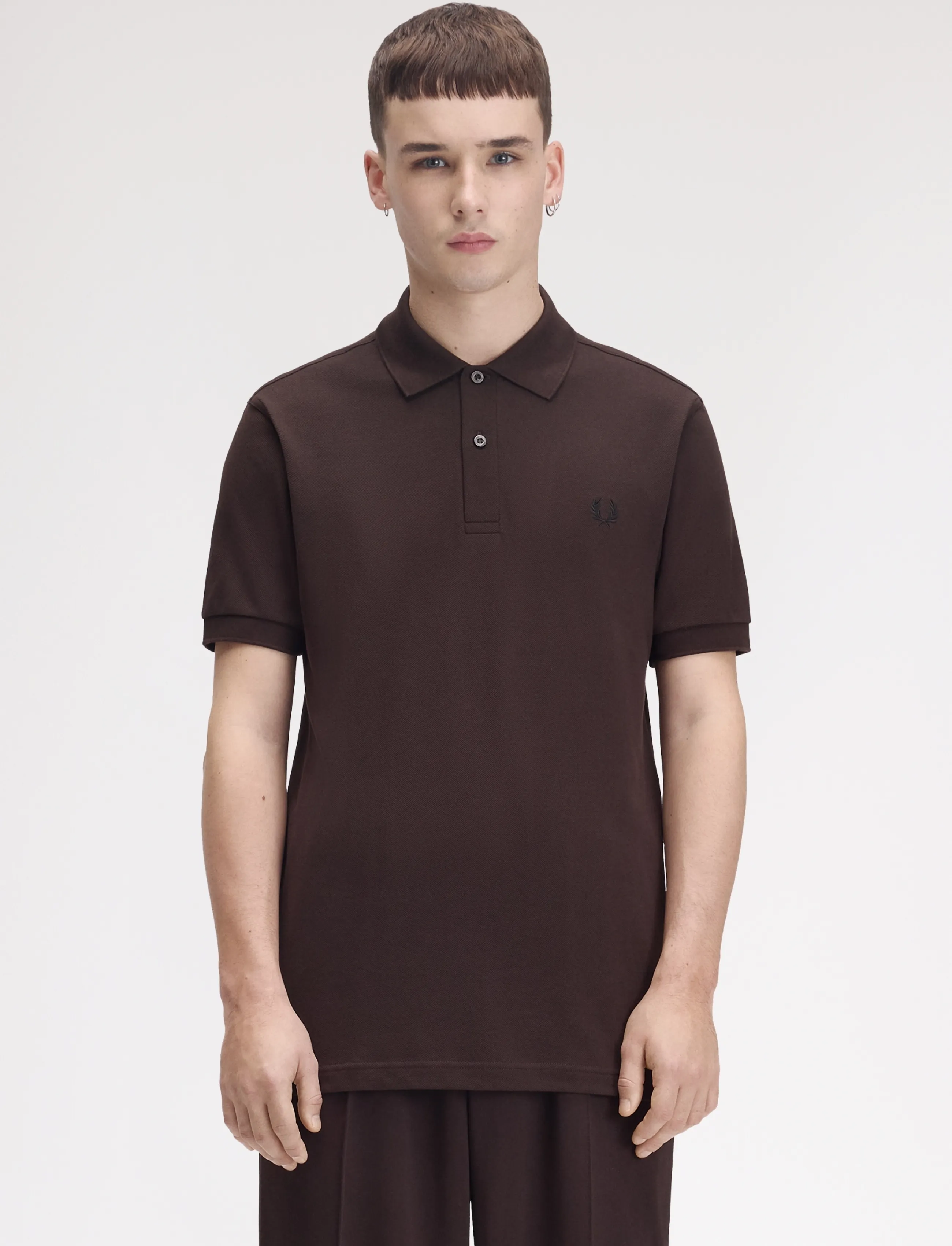 Fred Perry THE FRED PERRY SHIRT - Polos - RICH BROWN/BLACK / brown