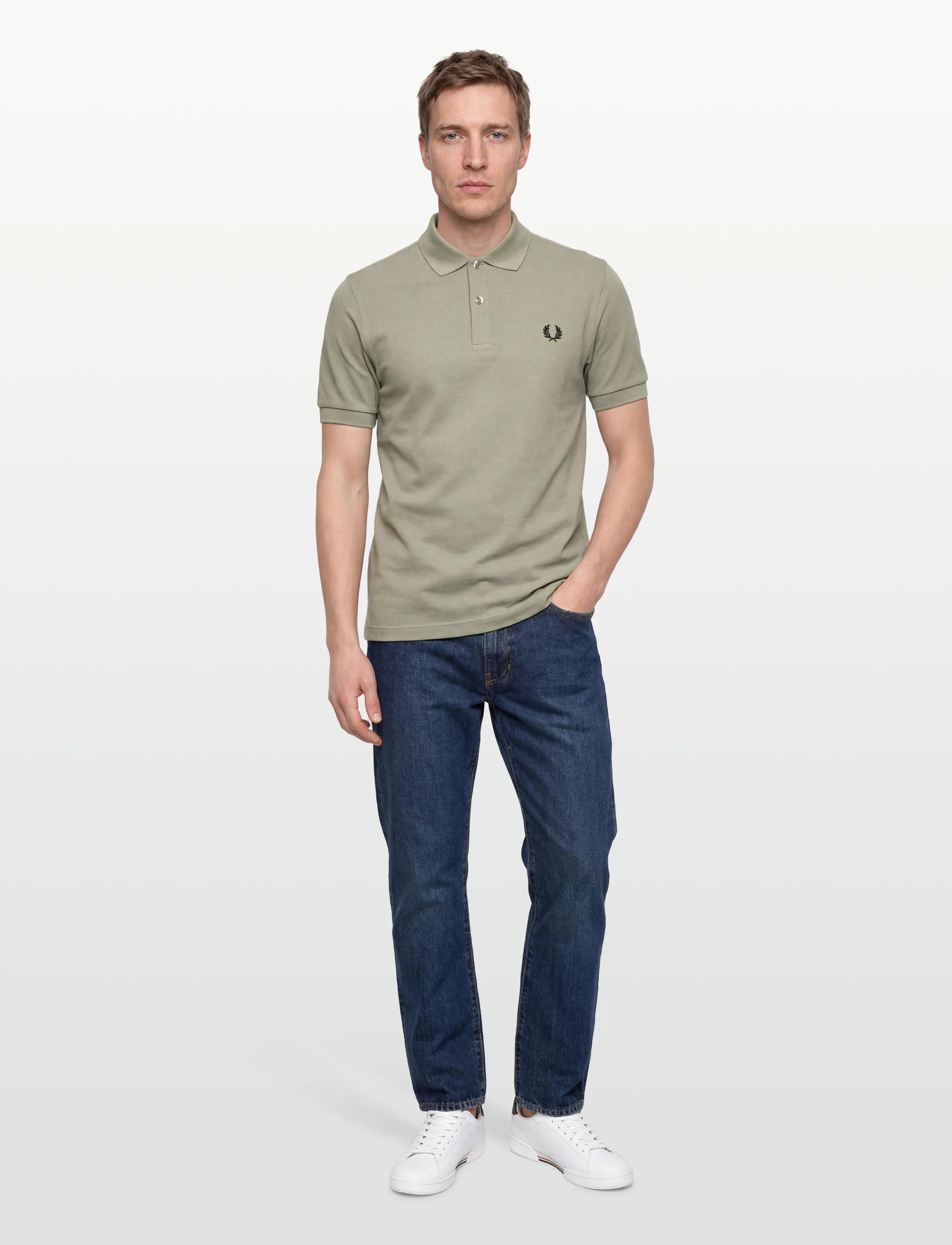 Fred Perry The Fred Perry Shirt, Mænd, Polo Shirt, Kakigrøn, Str: S