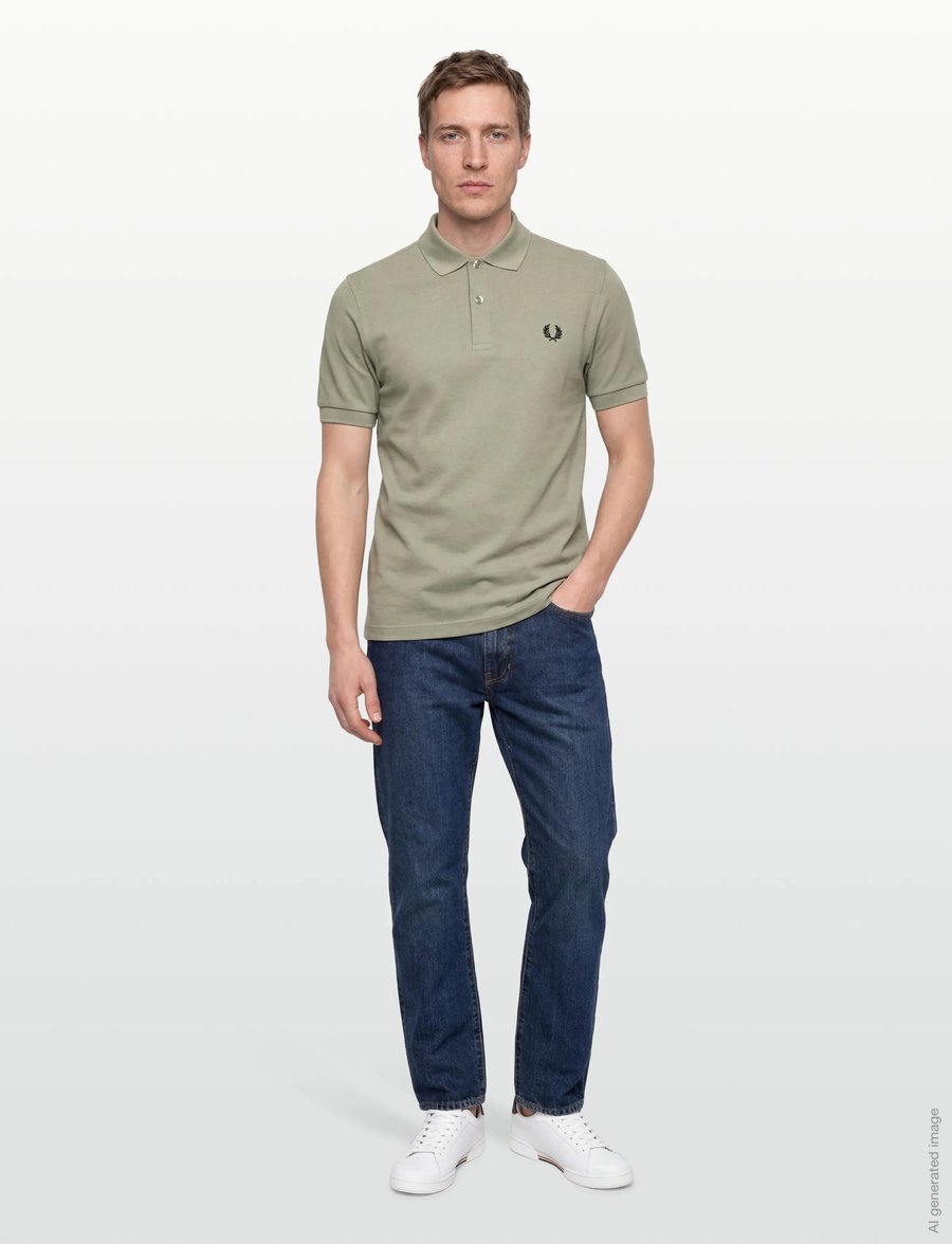 Fred Perry - THE FRED PERRY SHIRT - korte mouwen - seagrass/black - 0