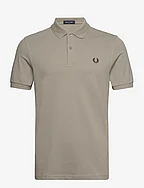 THE FRED PERRY SHIRT - WARM GREY/BRICK