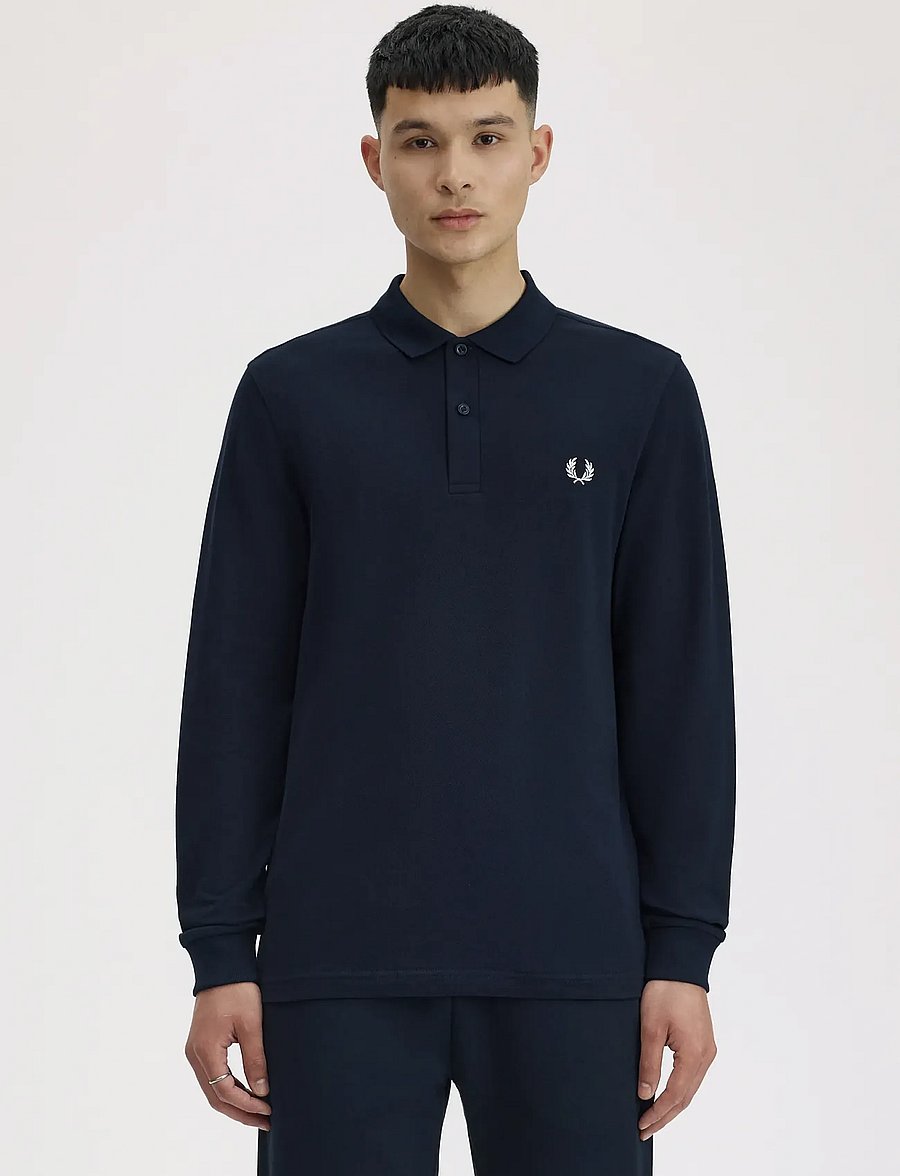 Fred Perry - LS FRED PERRY SHIRT - polos à manches longues - navy - 0