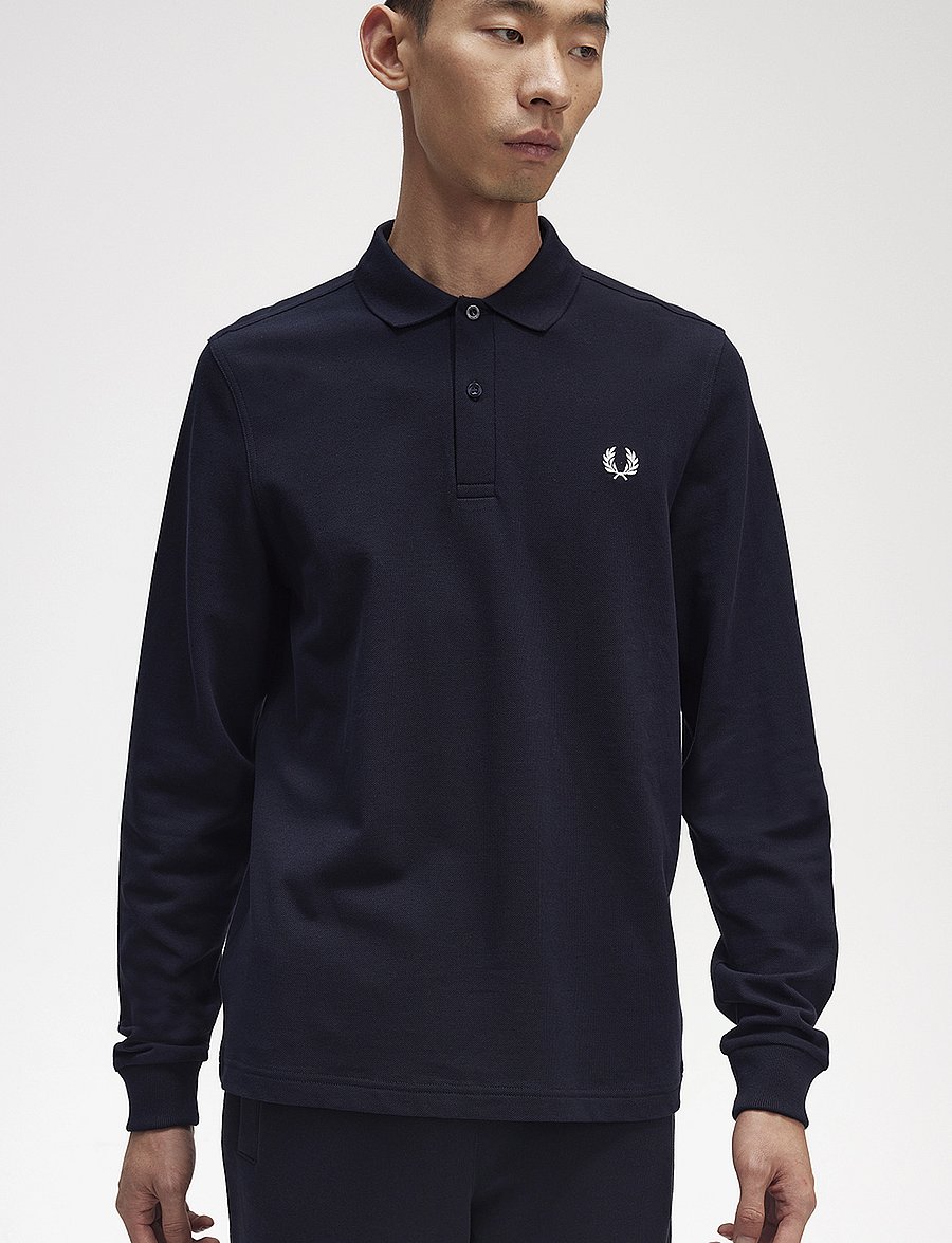 Fred Perry - LS FRED PERRY SHIRT - polos à manches longues - navy - 5
