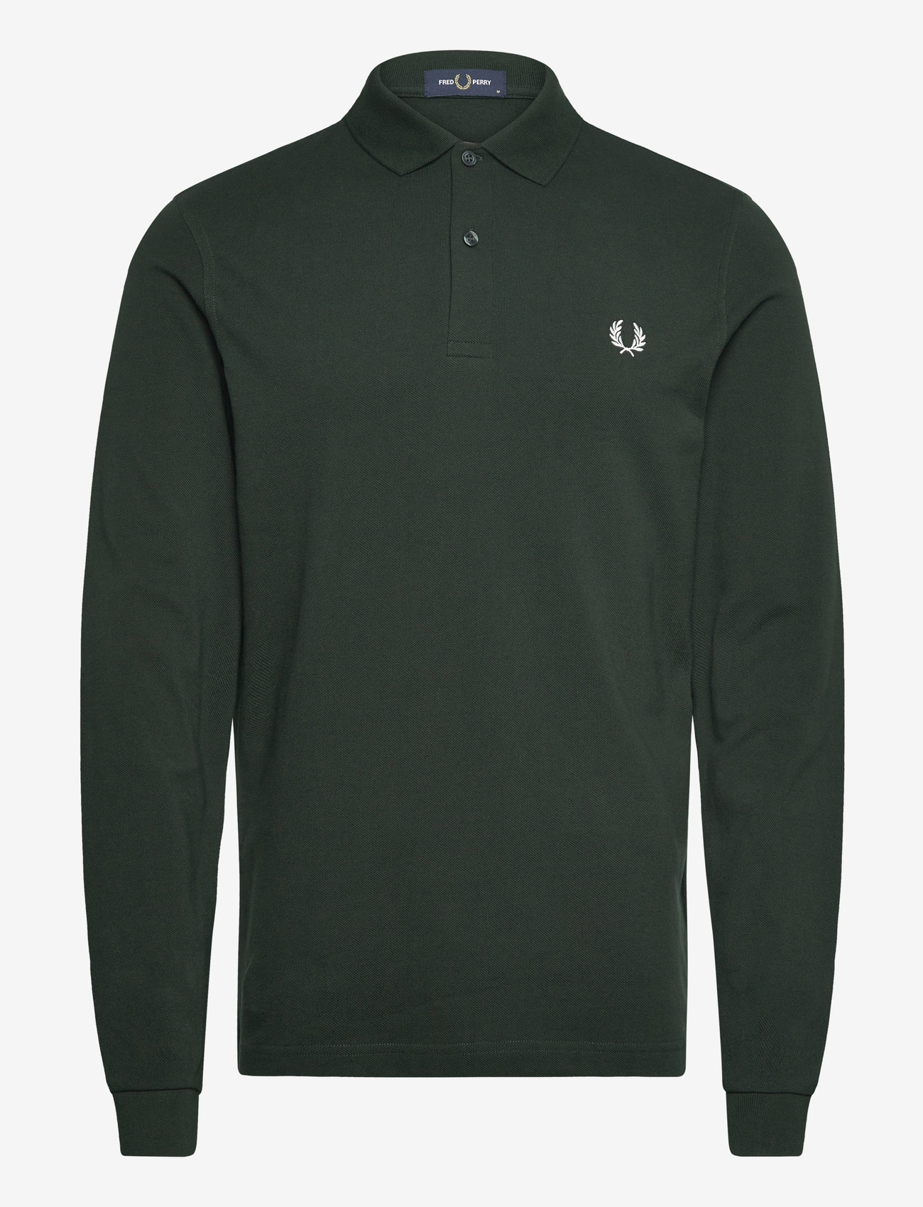Fred Perry - LS FRED PERRY SHIRT - langærmede poloer - nightgreen/snwht - 0
