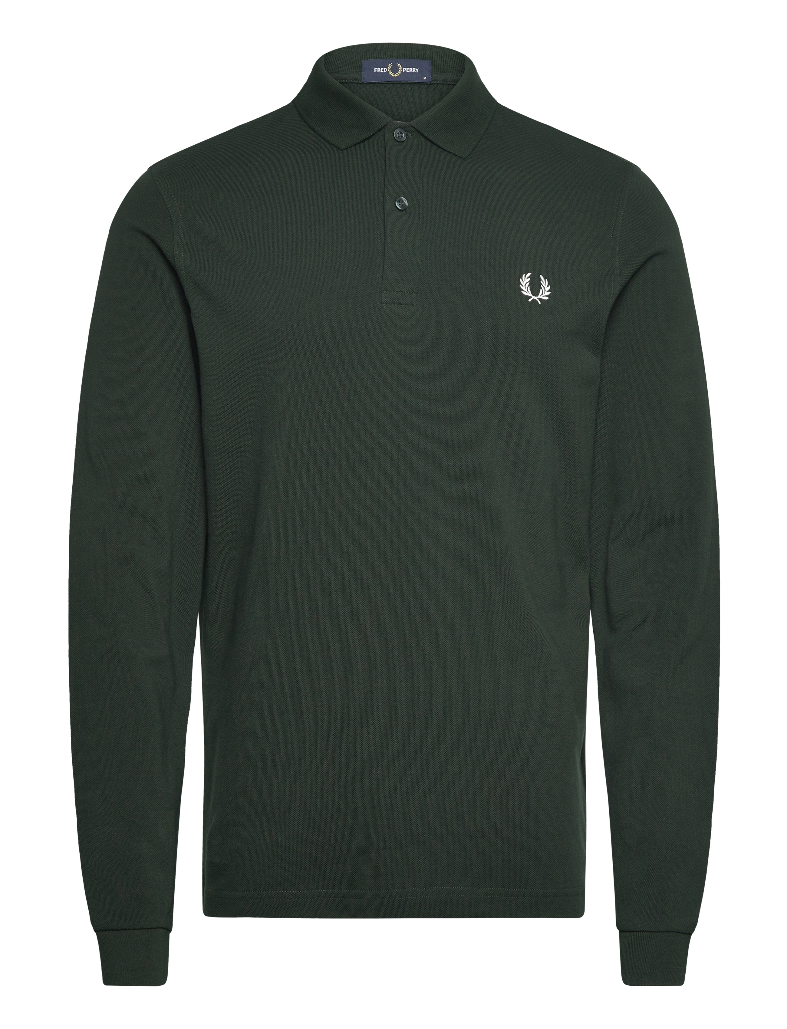 Fred Perry LS FRED PERRY SHIRT - Poloer - NIGHTGREEN/SNWHT / green