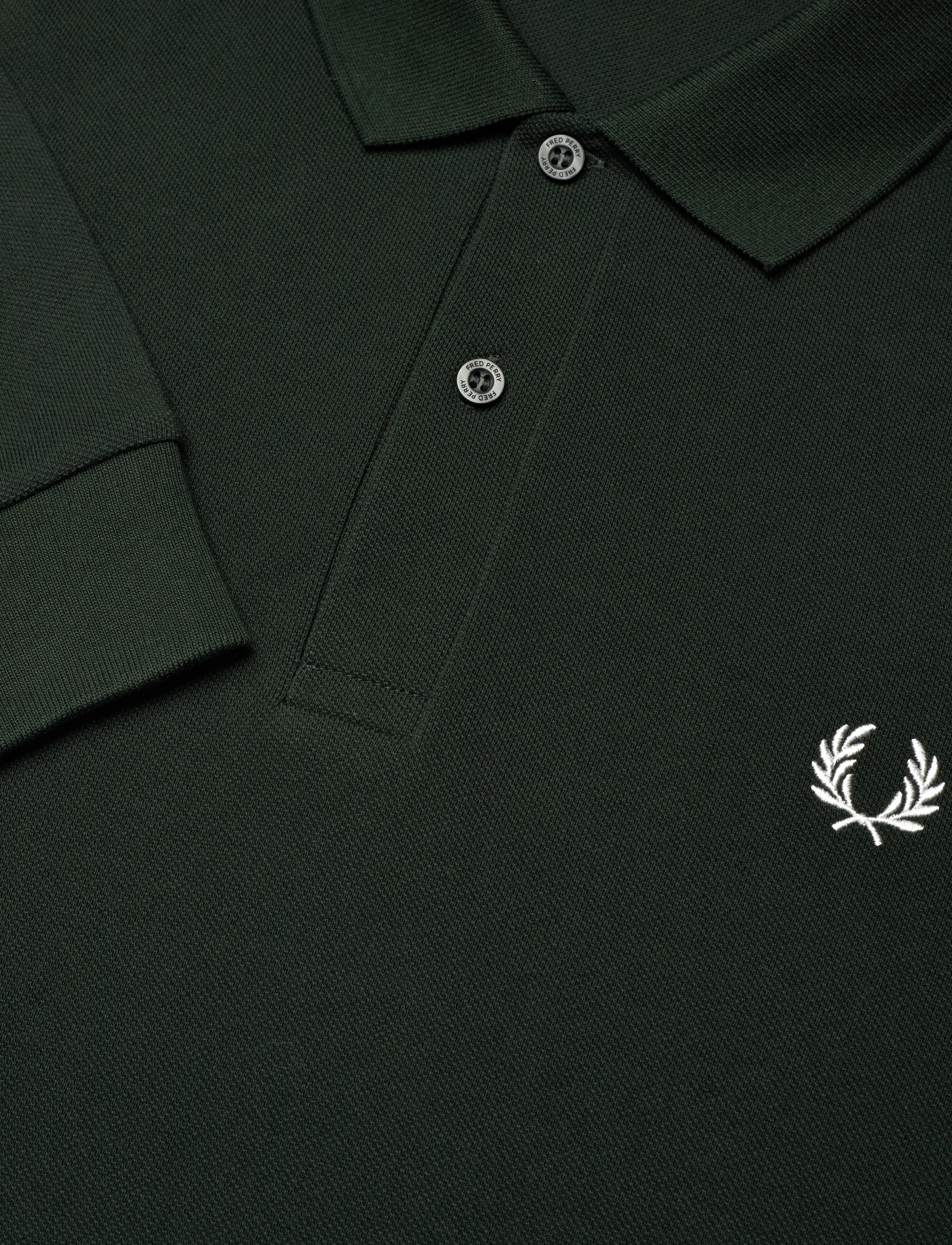 Fred Perry - LS FRED PERRY SHIRT - langærmede poloer - nightgreen/snwht - 2