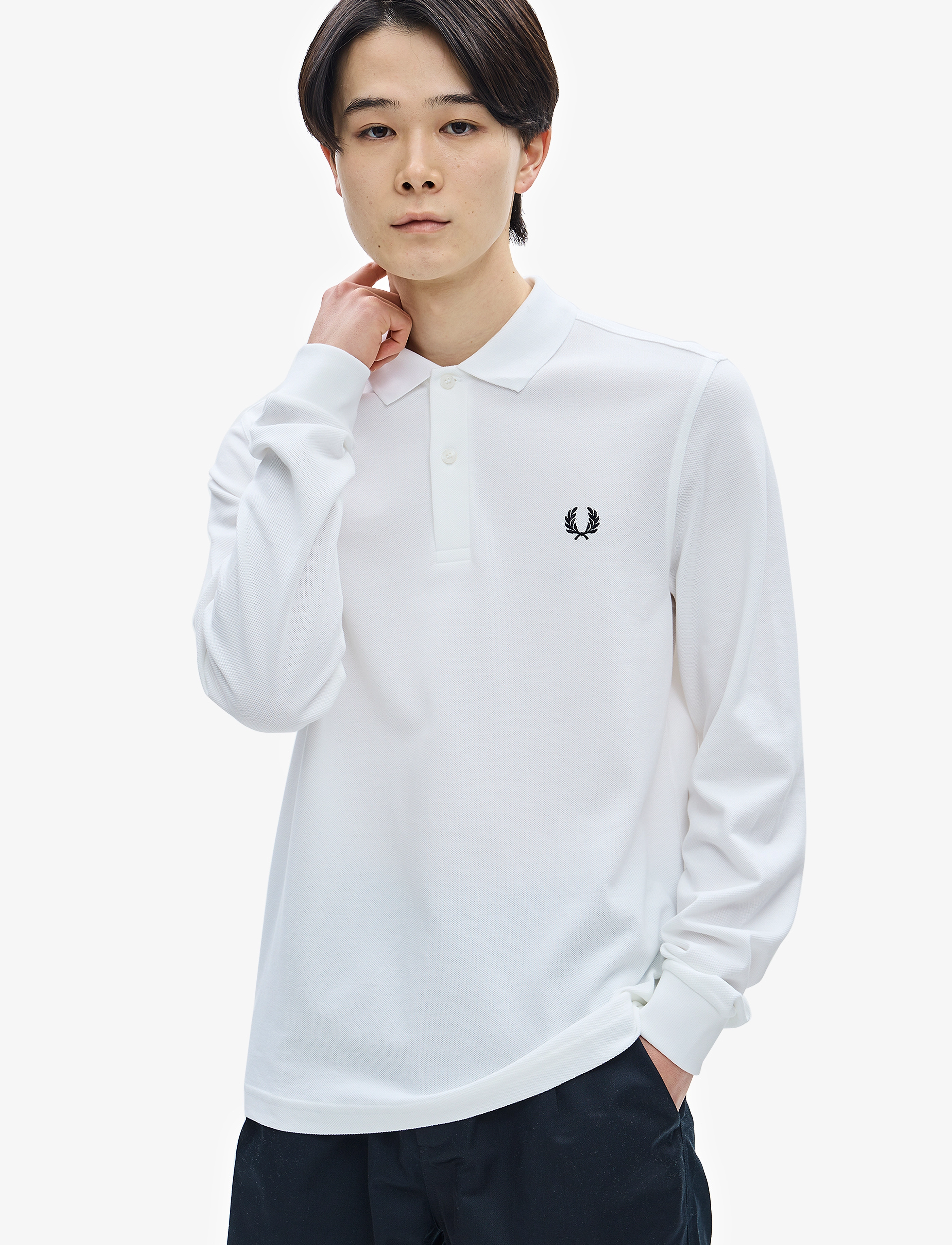 Fred Perry - LS FRED PERRY SHIRT - långärmade pikéer - white - 3