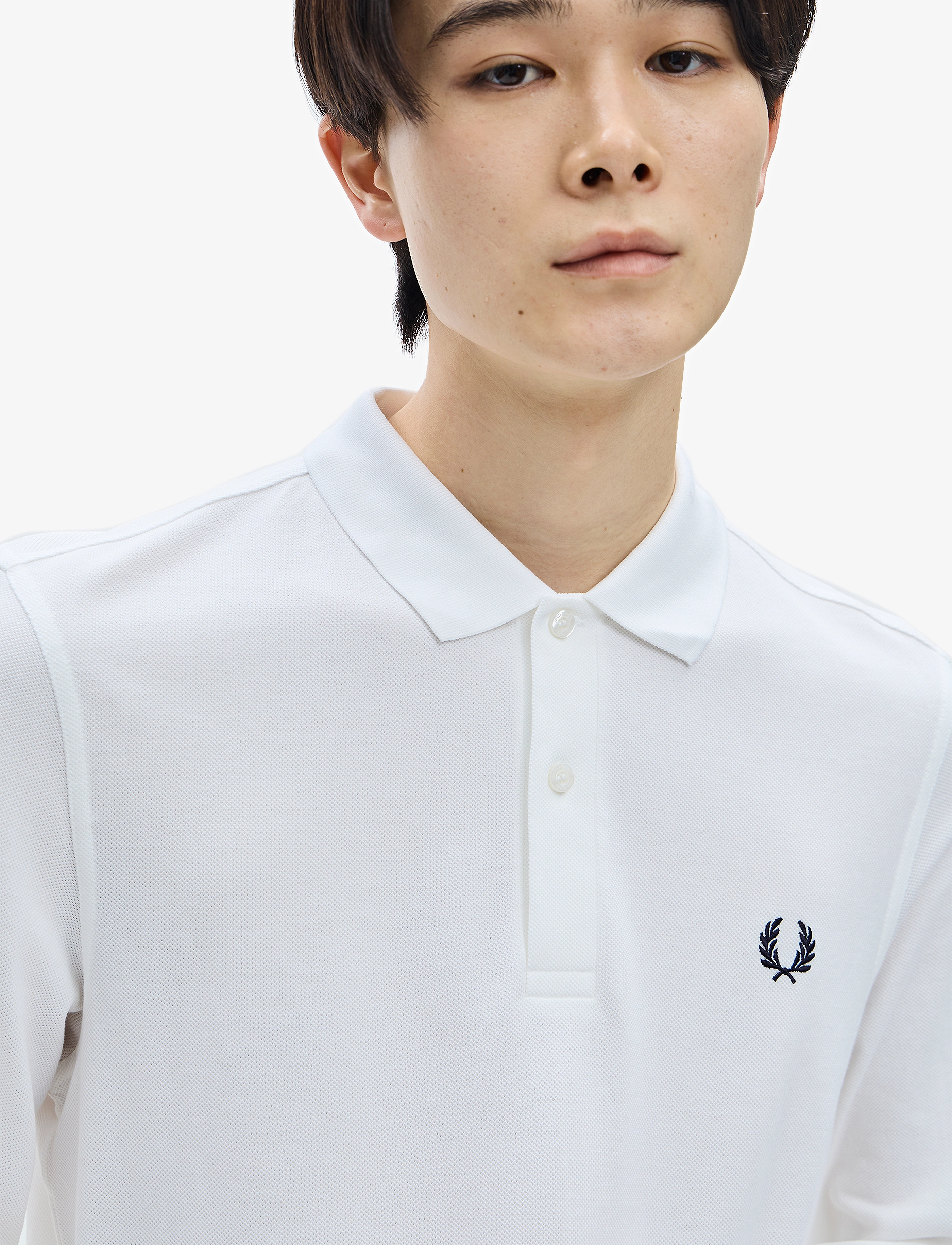 Fred Perry - LS FRED PERRY SHIRT - långärmade pikéer - white - 5