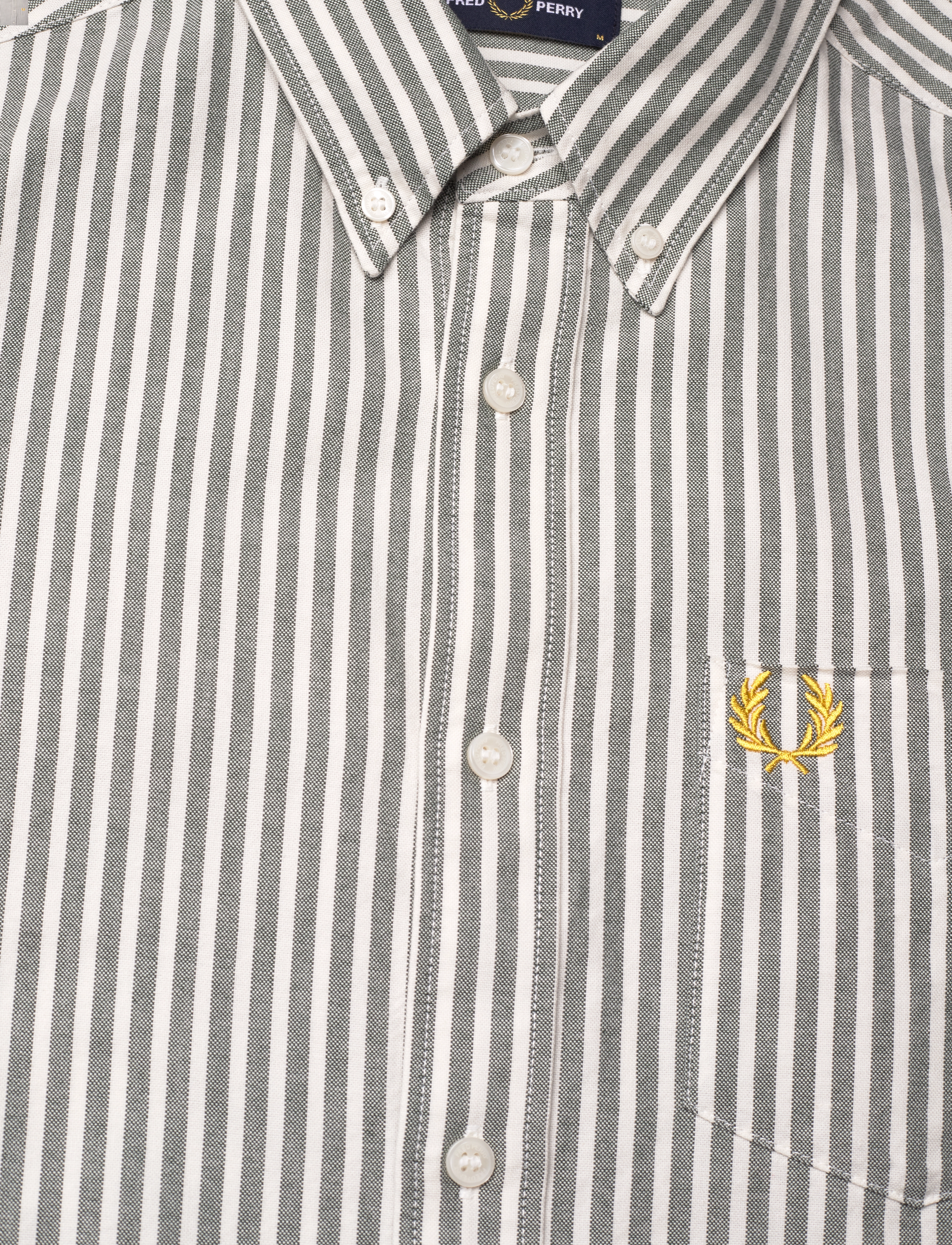 Fred Perry - STRIPE OXFORD SHIRT - court green - 2