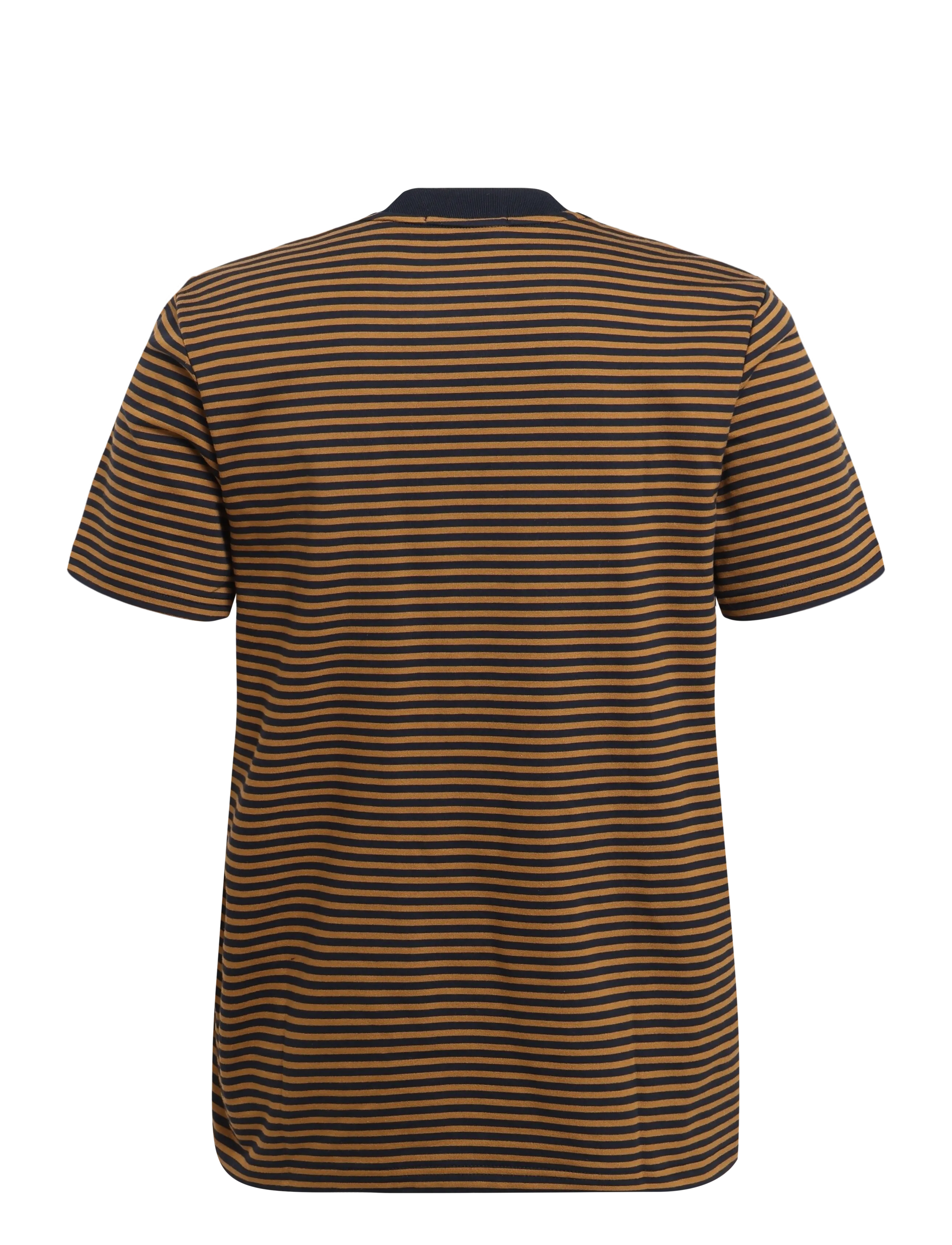Fred Perry - FINE STRIPE HEAVYWEIGHT TSHIRT - short-sleeved t-shirts - dark caramel - 1
