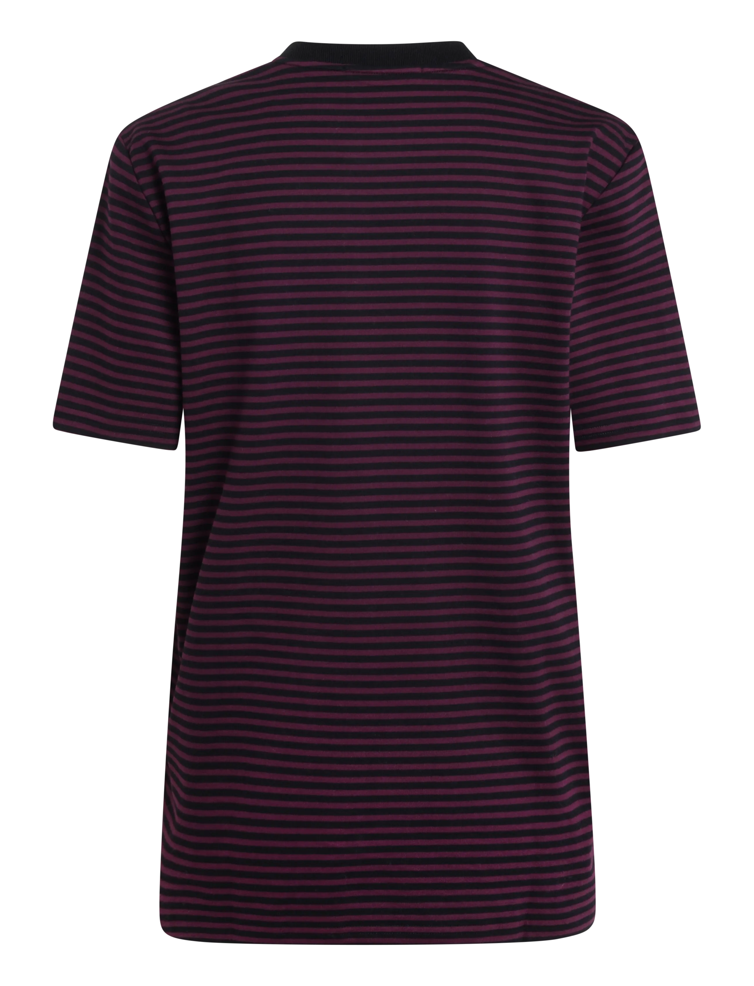 Fred Perry - FINE STRIPE HEAVYWEIGHT TSHIRT - kurzärmelige t-shirts - plum - 1
