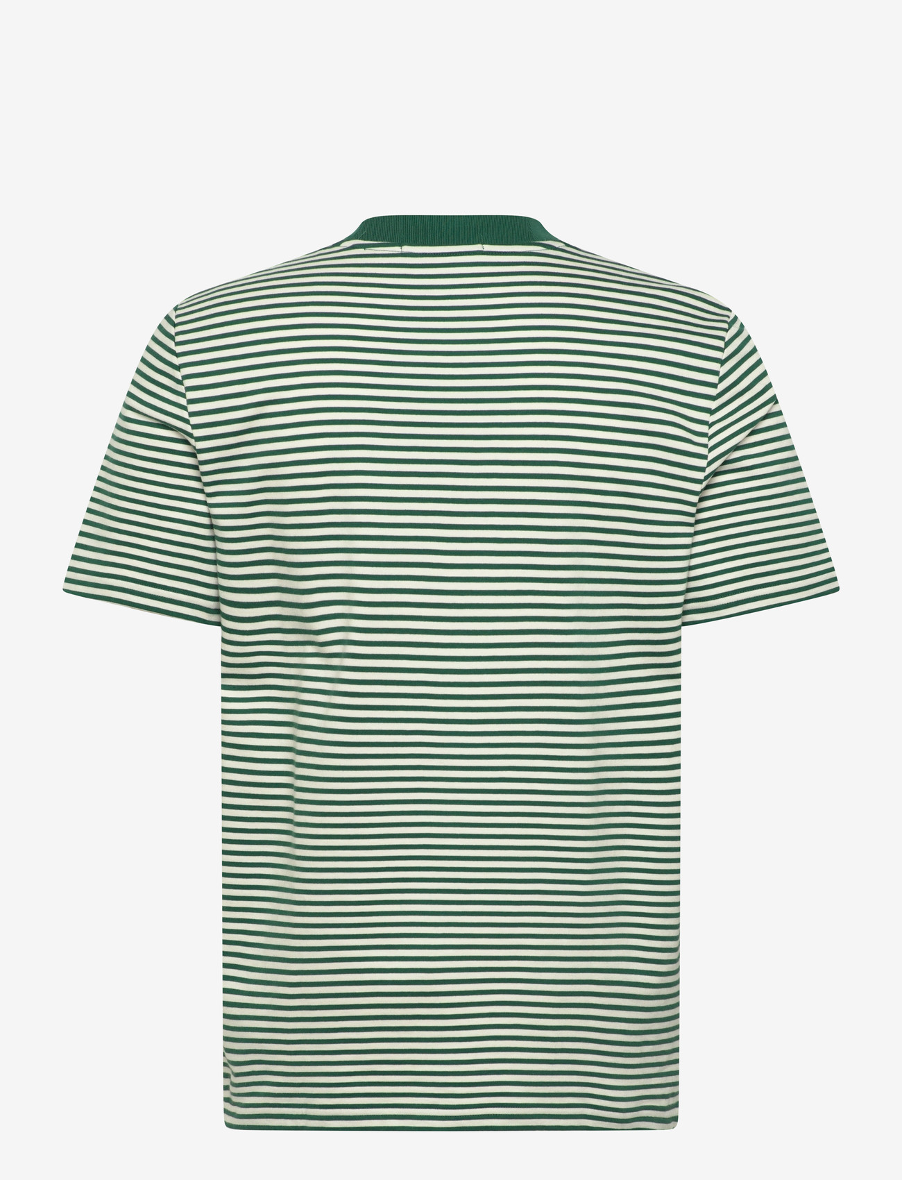 Fred Perry - FINE STRIPE HEAVYWEIGHT TSHIRT - kortärmade t-shirts - sport green - 2