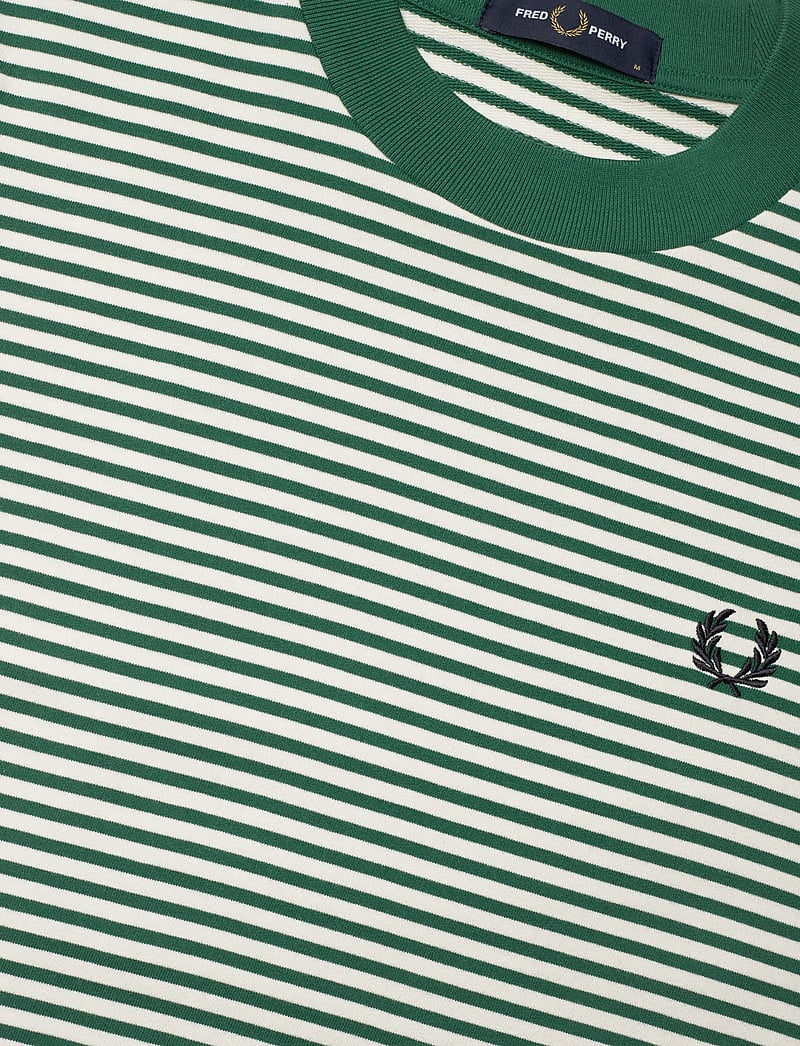 Fred Perry - FINE STRIPE HEAVYWEIGHT TSHIRT - kurzärmelig - sport green - 4