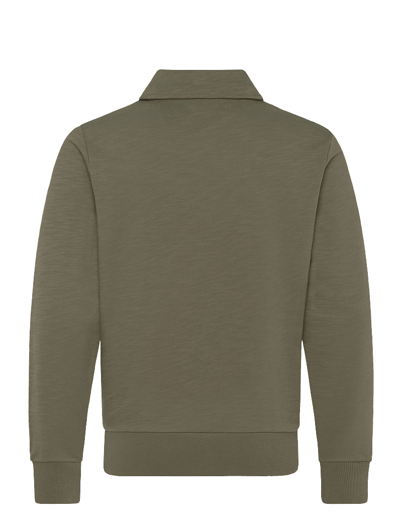 Fred Perry - Z/N COLLAR SWEATSHIRT - pikkade varrukatega polod - laurel wreath green - 2