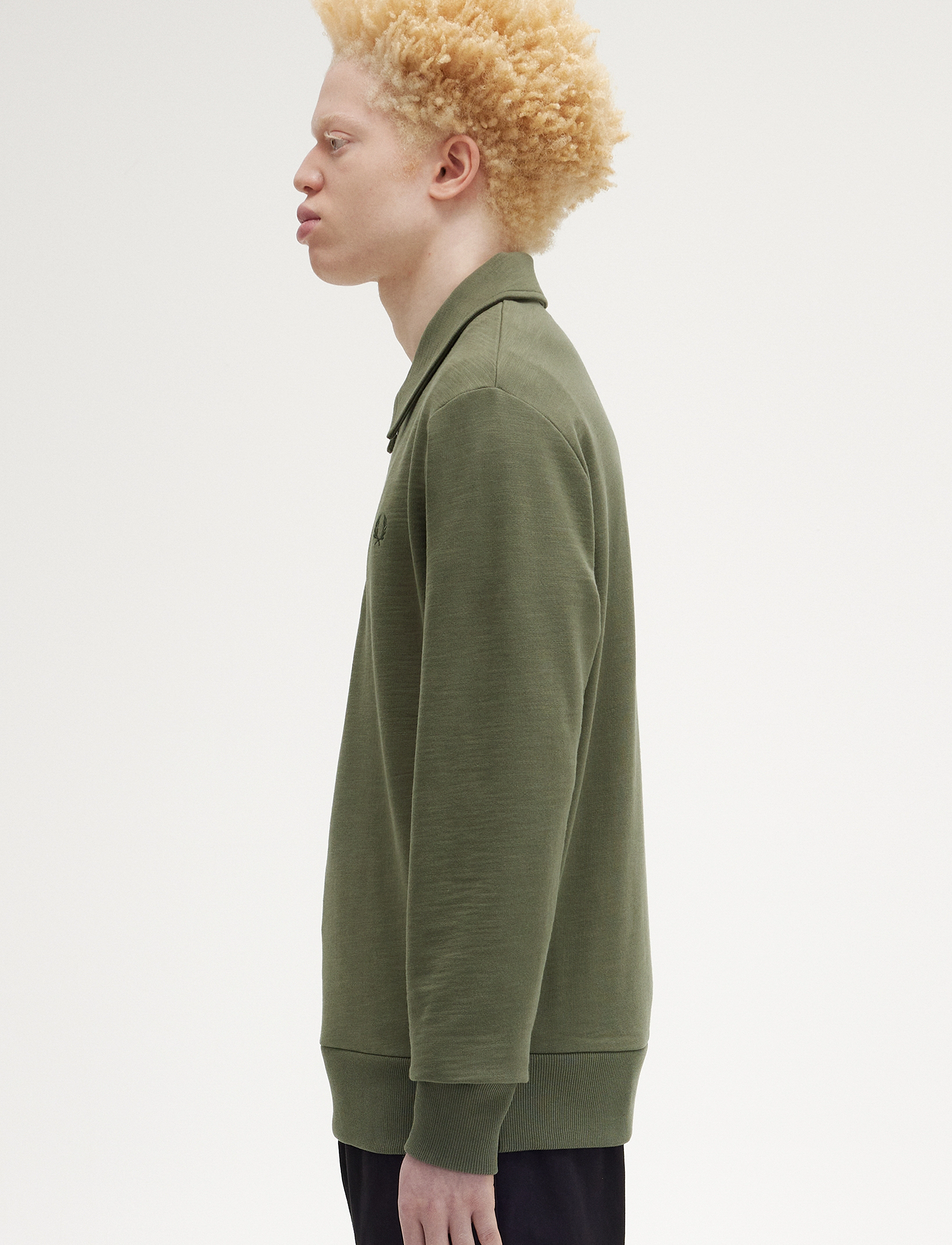 Fred Perry - Z/N COLLAR SWEATSHIRT - laurel wreath green - 3