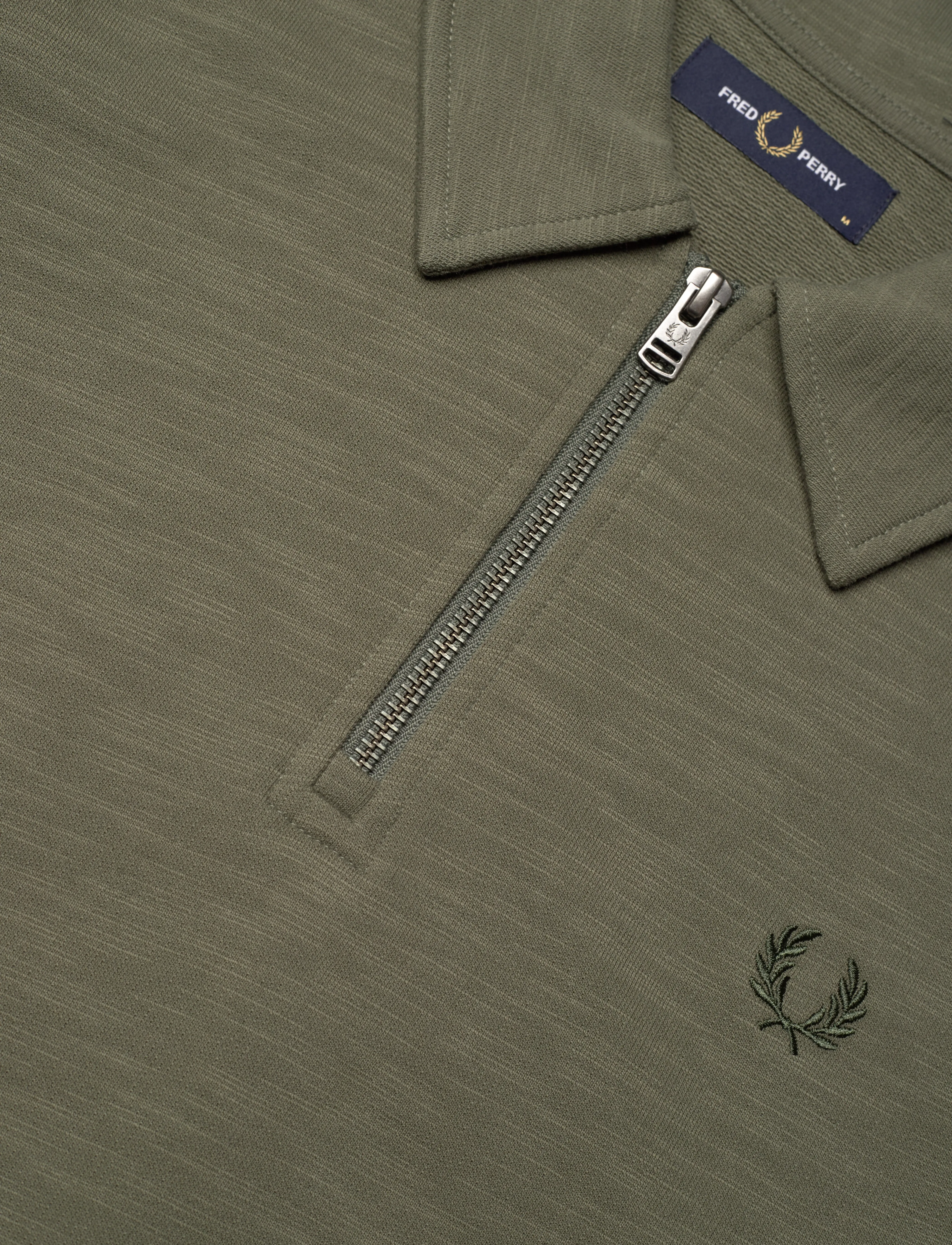 Fred Perry - Z/N COLLAR SWEATSHIRT - laurel wreath green - 5