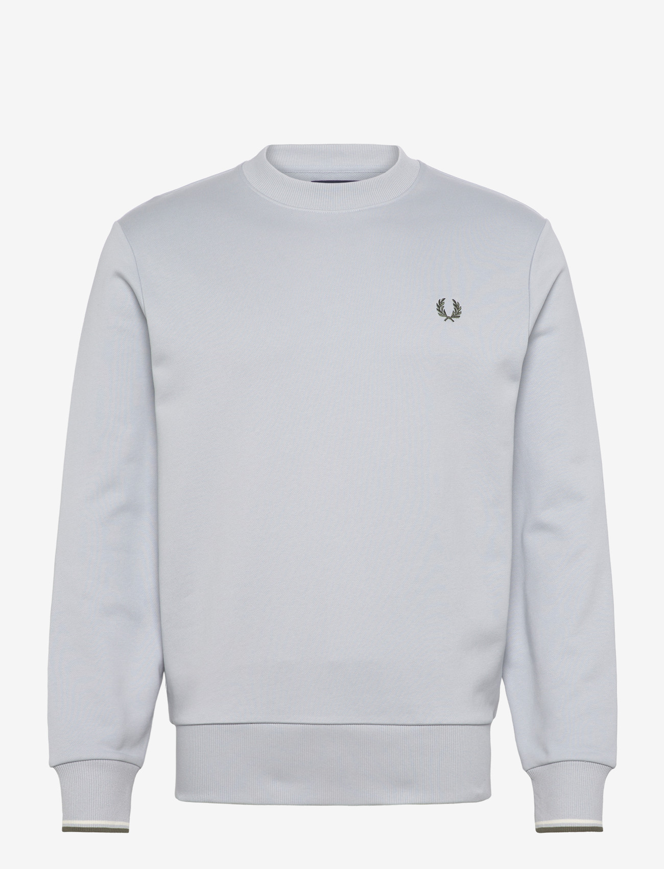 Fred Perry - CREW NECK SWEATSHIRT - vacation essentials - dusky blue / ecru / laurel wre - 1
