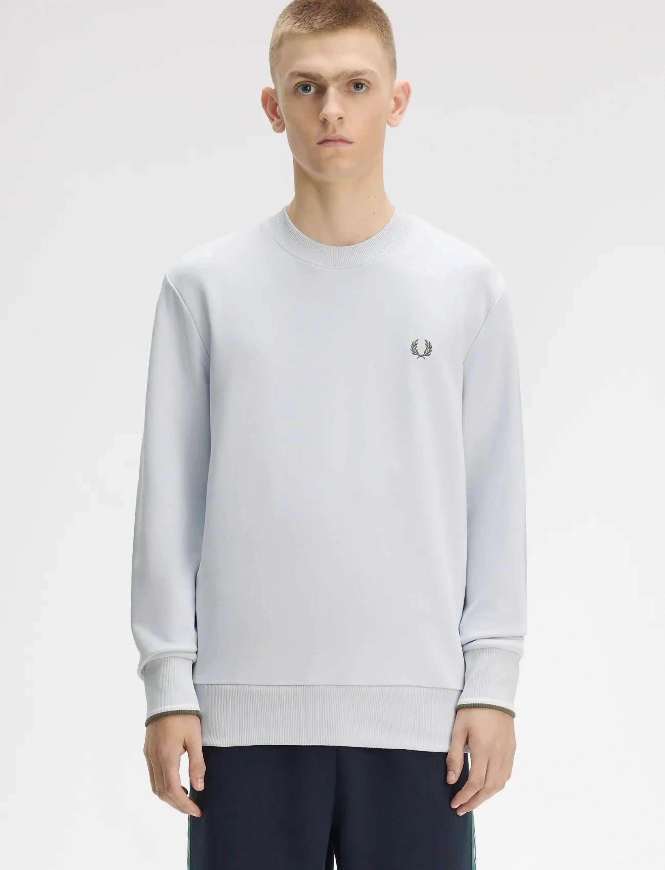 Fred Perry Crew Neck Sweatshirt, XL, Blue, Sweatshirts & Hættetrøjer > Sweatshirts, Herre