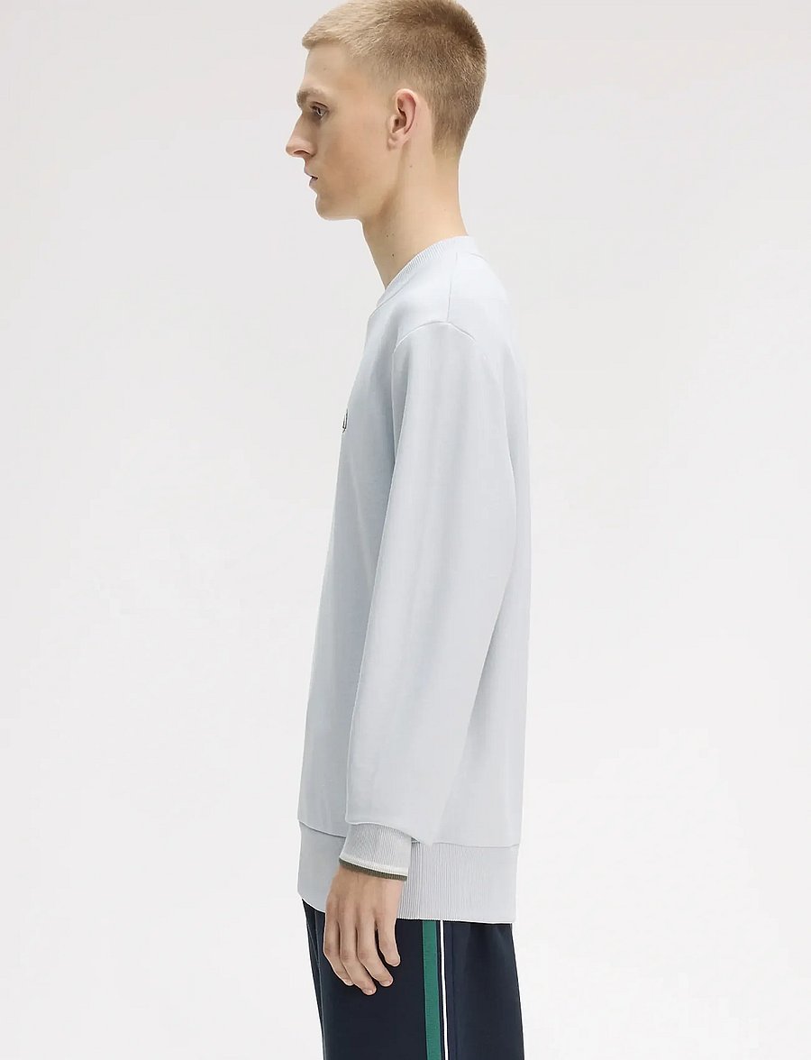 Fred Perry - CREW NECK SWEATSHIRT - sweatshirts - dusky blue / ecru / laurel wre - 3