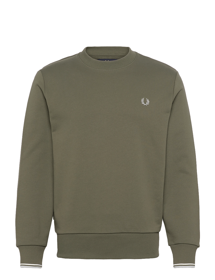 Fred Perry - CREW NECK SWEATSHIRT - sweatshirts - laurel wreath green / ecru / d - 1