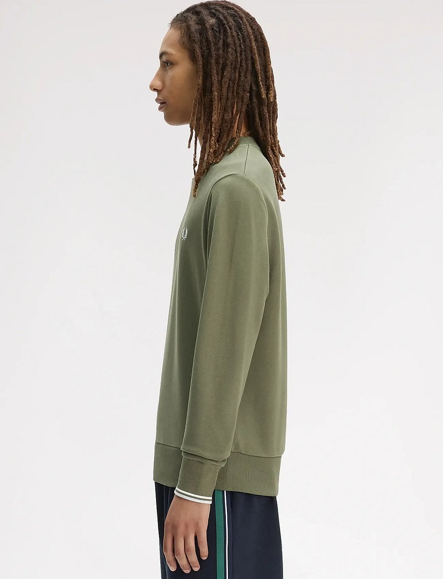 Fred Perry - CREW NECK SWEATSHIRT - sweatshirts - laurel wreath green / ecru / d - 3
