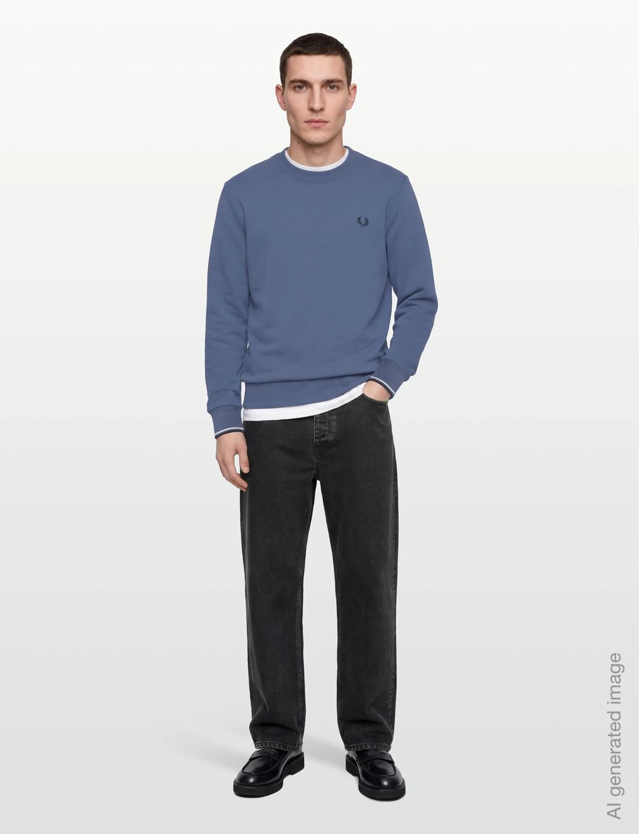Fred Perry - CREW NECK SWEATSHIRT - sweatshirts - abl/snwt/tnsbl - 0
